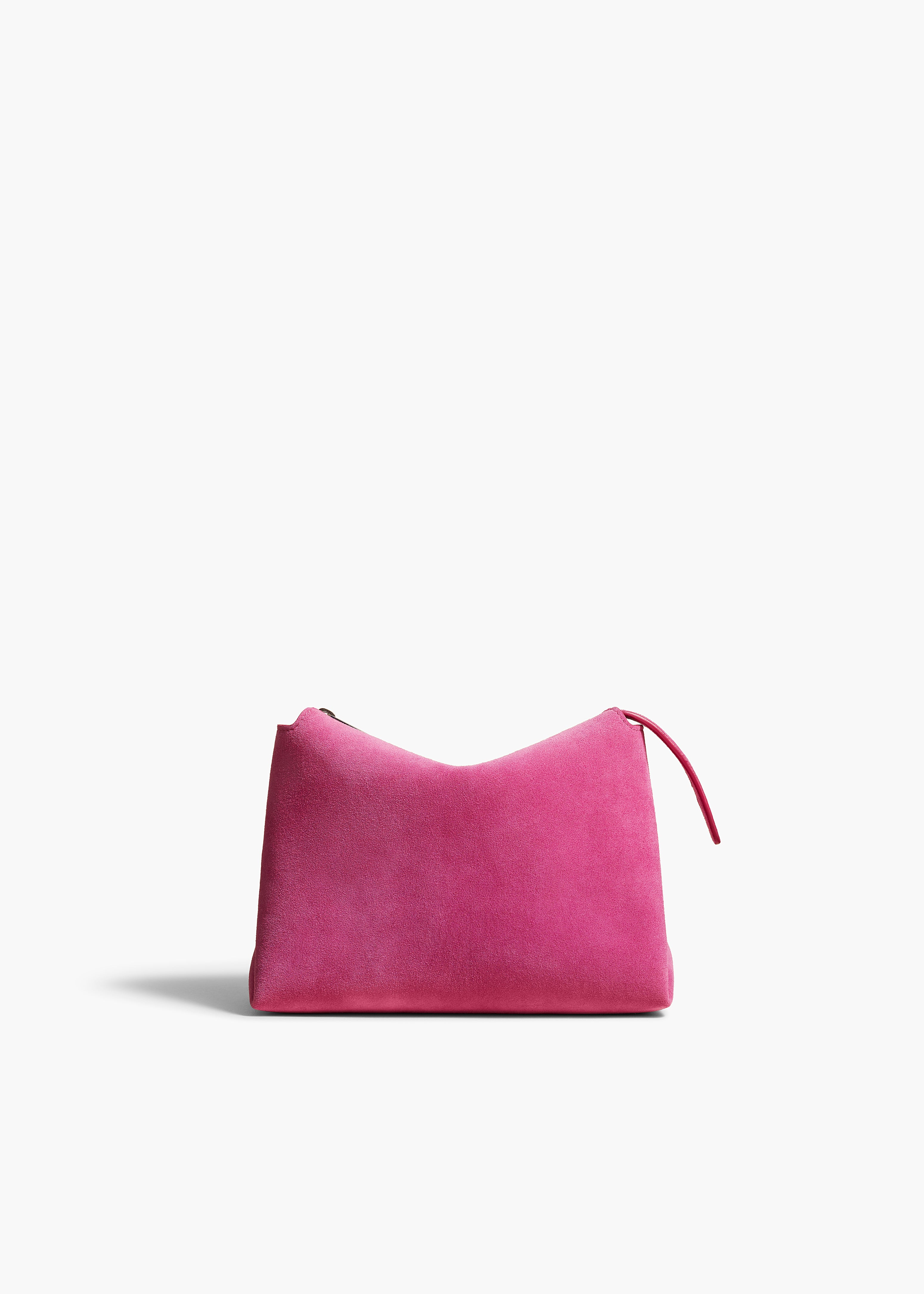 LINA SMALL POUCHETTE IN ORCHID SUEDE FRONT VIEW