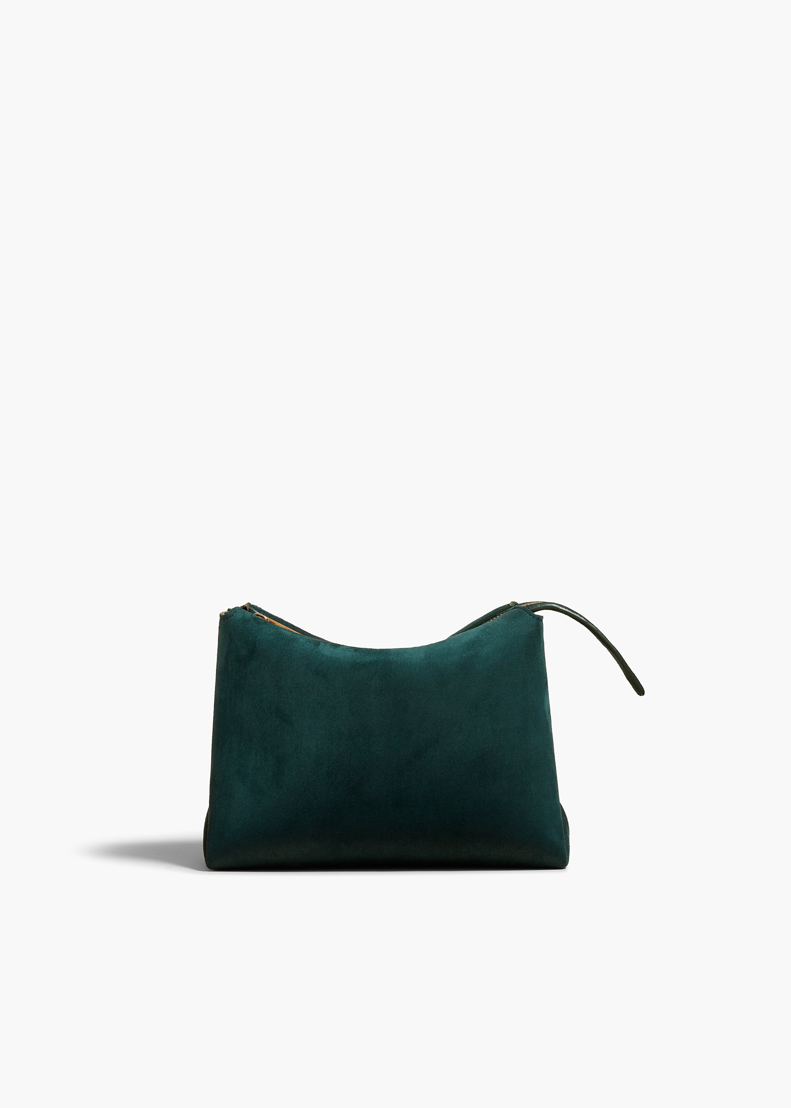 LINA SMALL POUCHETTE IN ENGLISH GREEN SUEDE FRONT VIEW