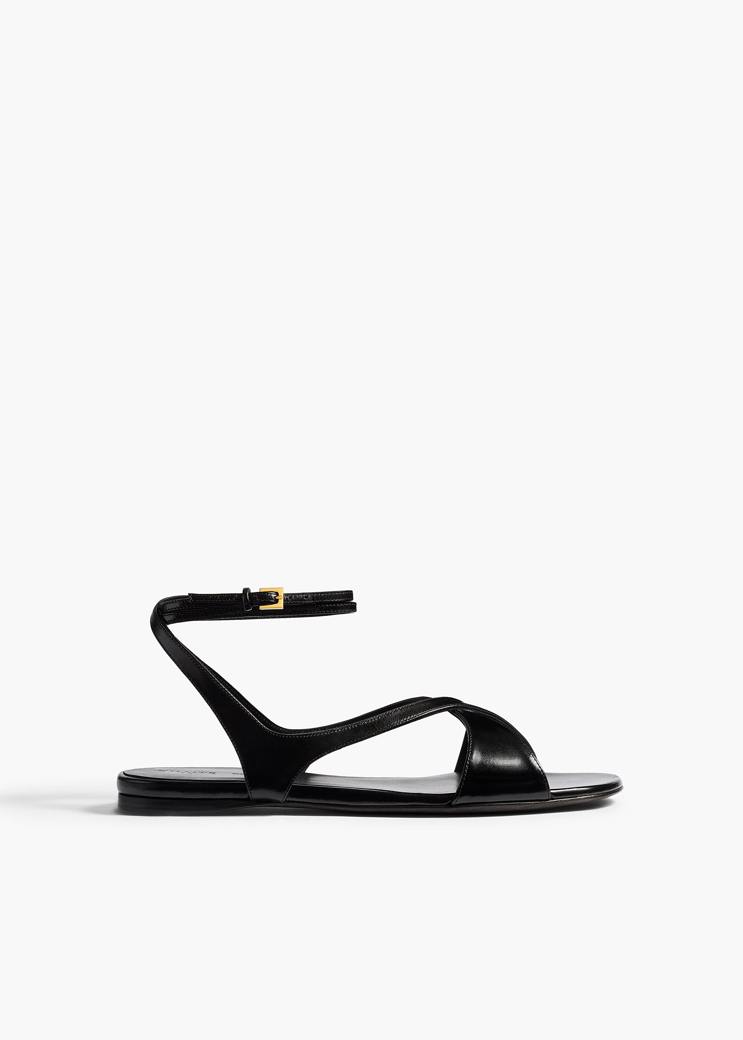 LIRIA ANKLE STRAP FLAT SANDAL BLACK F3125 1027 200 A