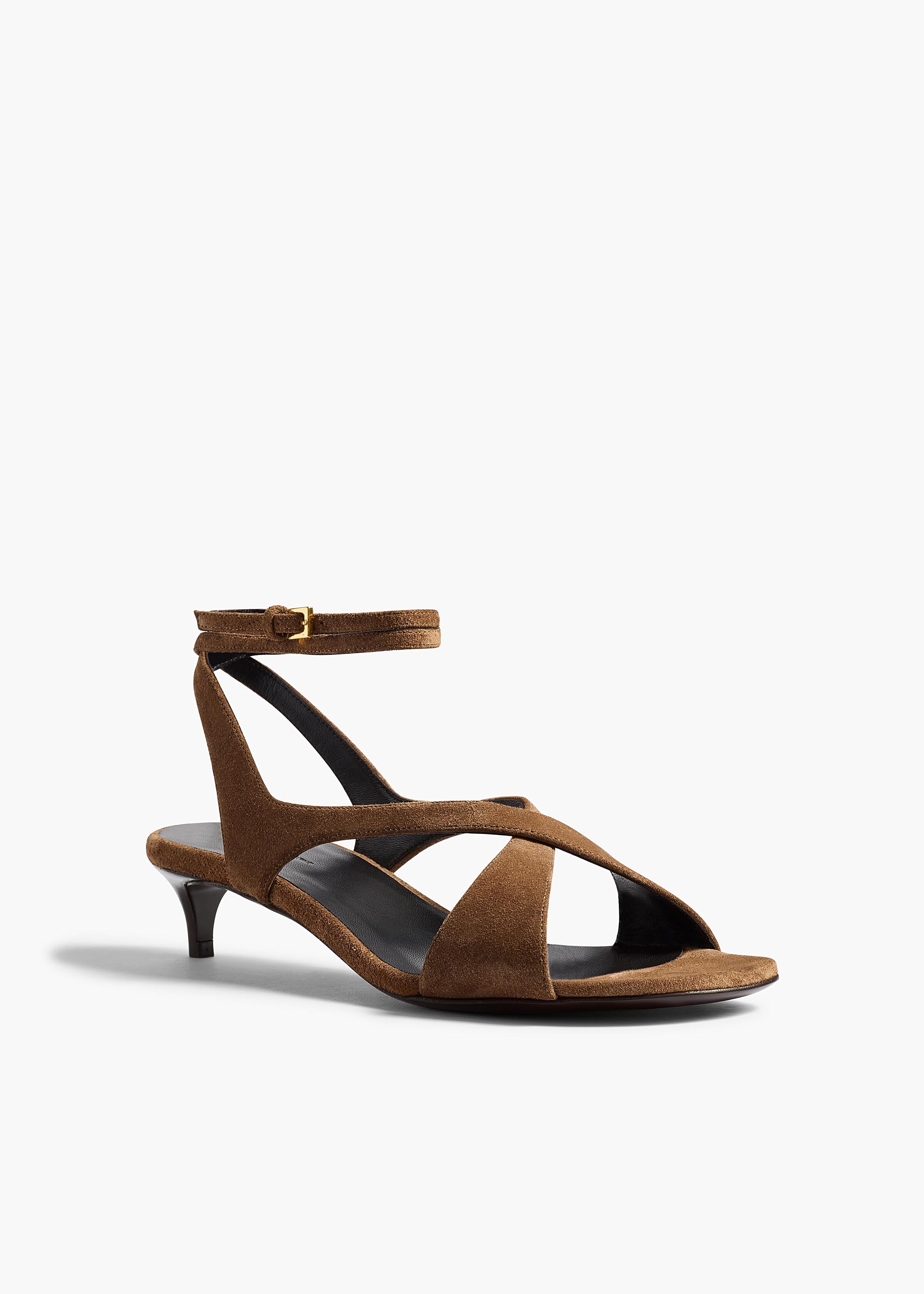 Liria Kitten Heel Sandal in Dattero Suede