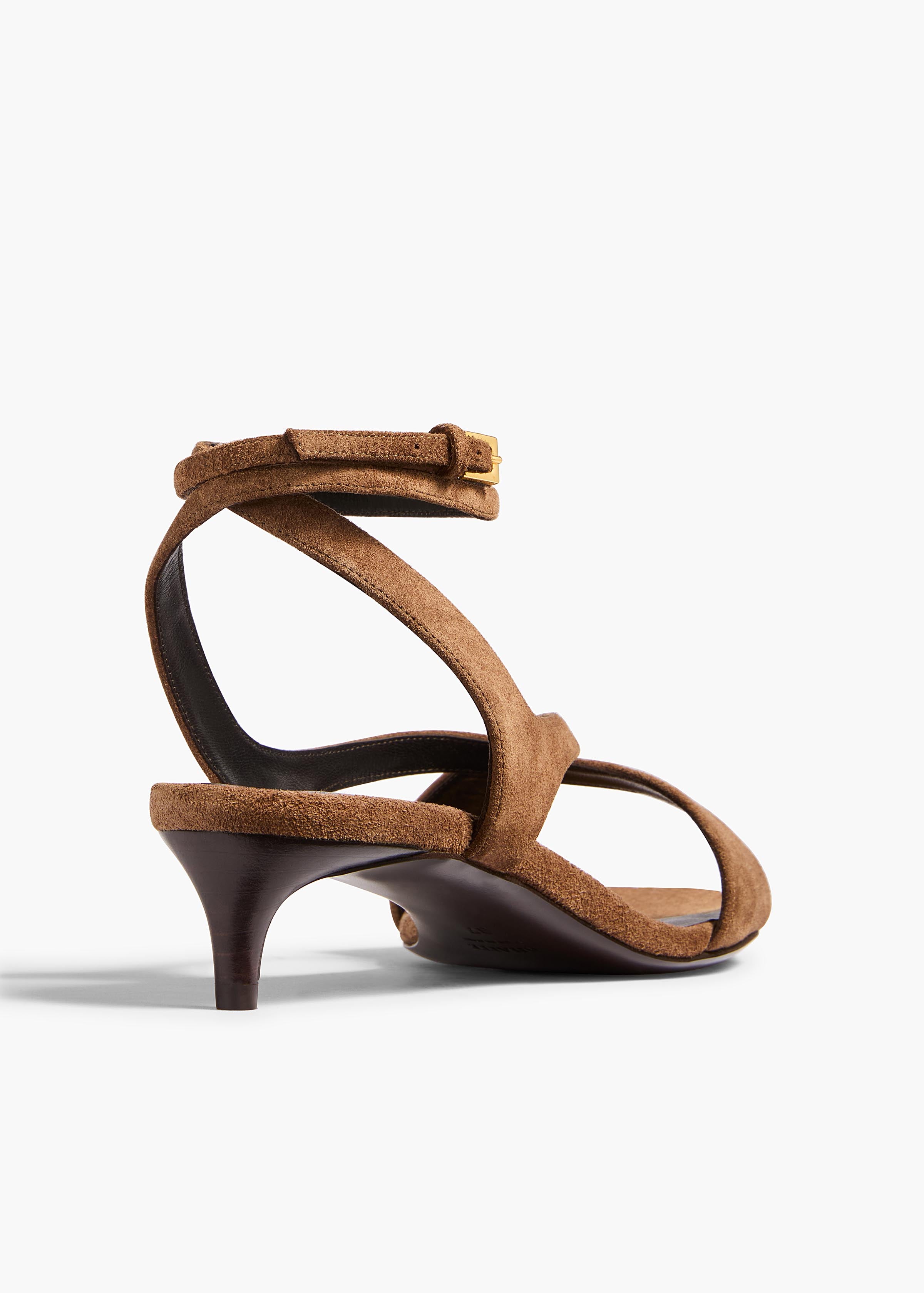 Liria Kitten Heel Sandal in Dattero Suede