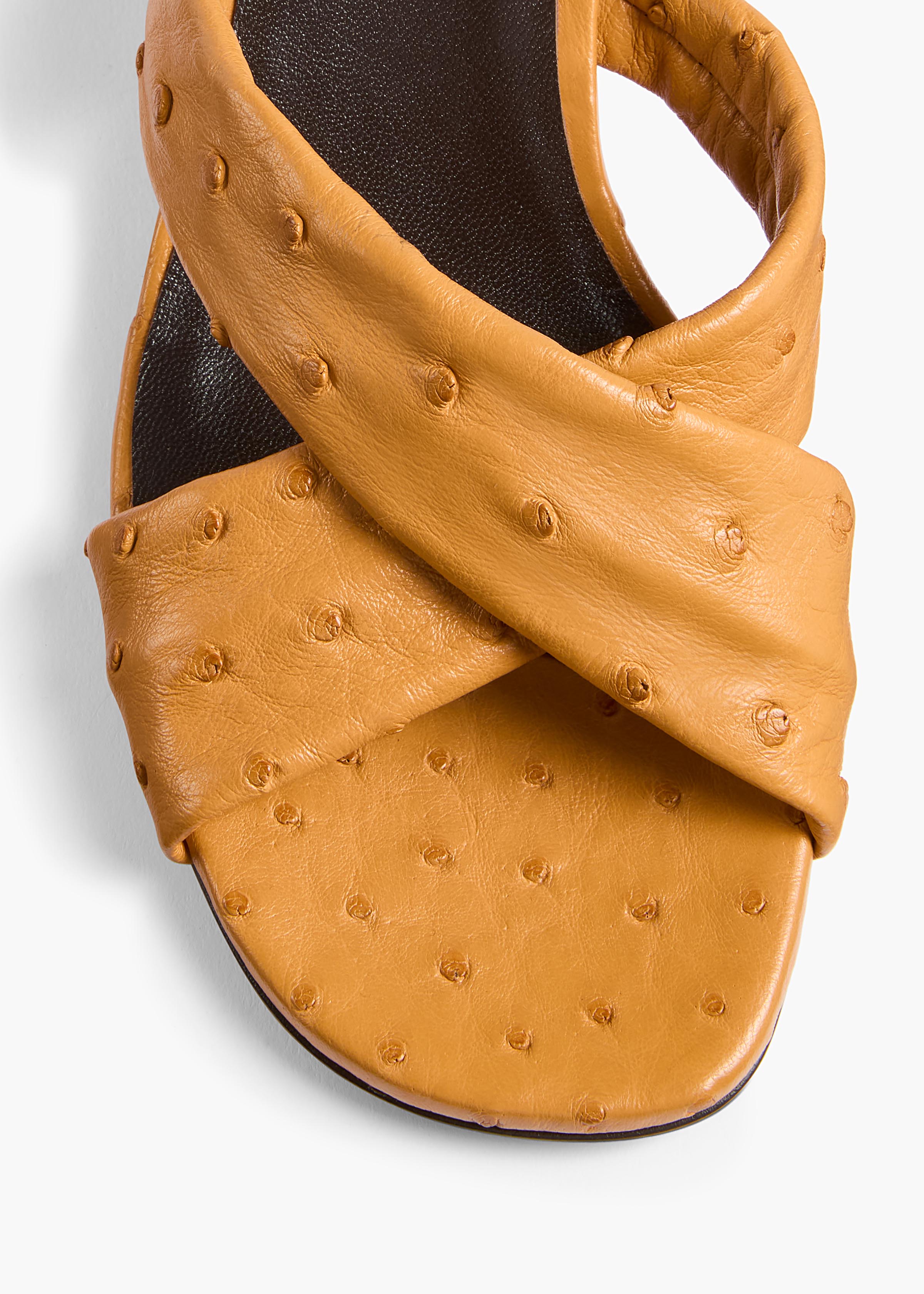 Liria Sandal in Chestnut Ostrich