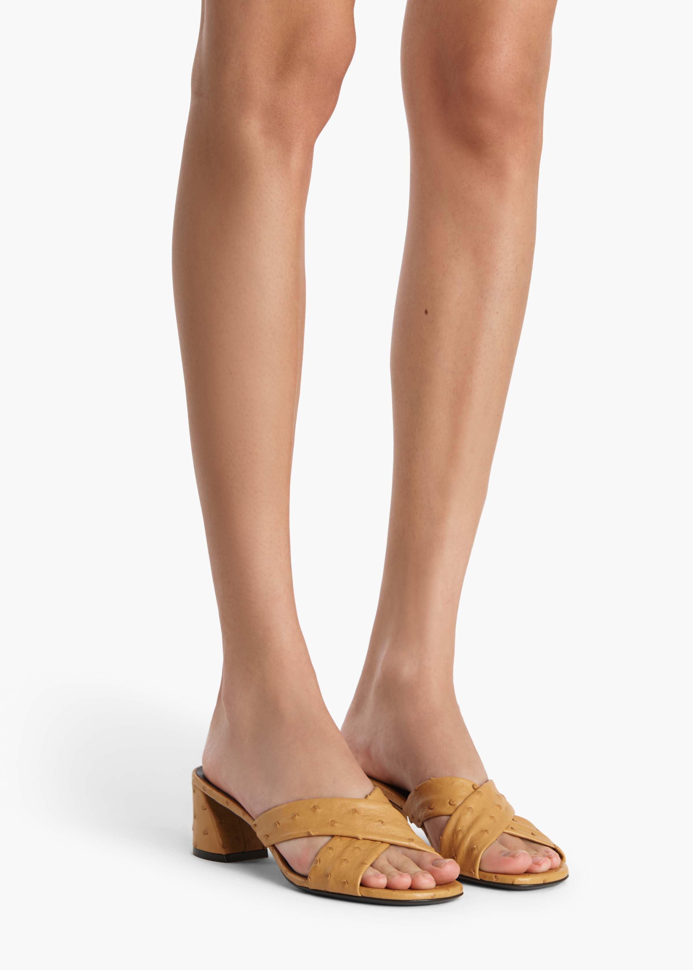 Liria Sandal in Chestnut Ostrich