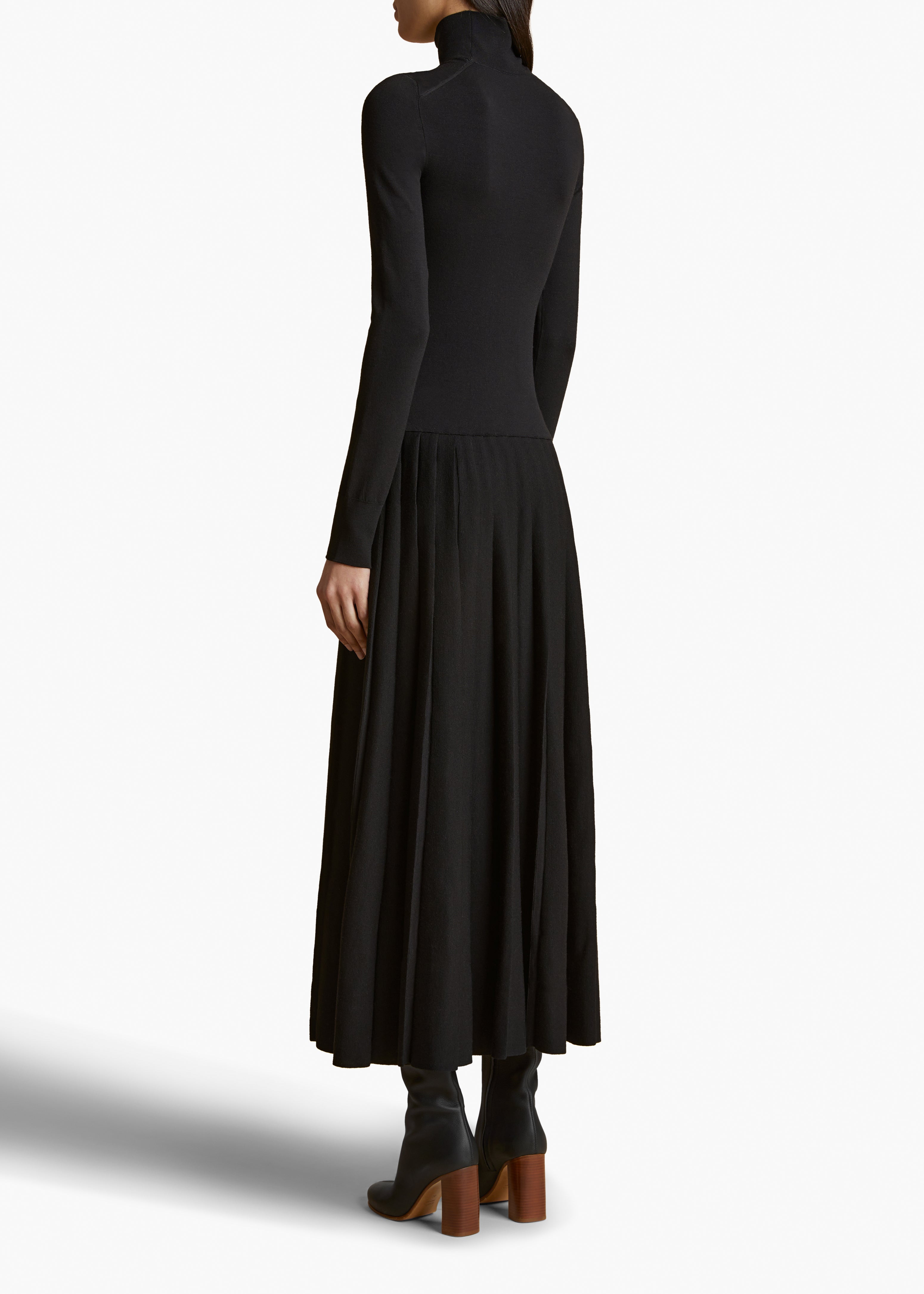 LISETTE DRESS IN BLACK BACK VIEW