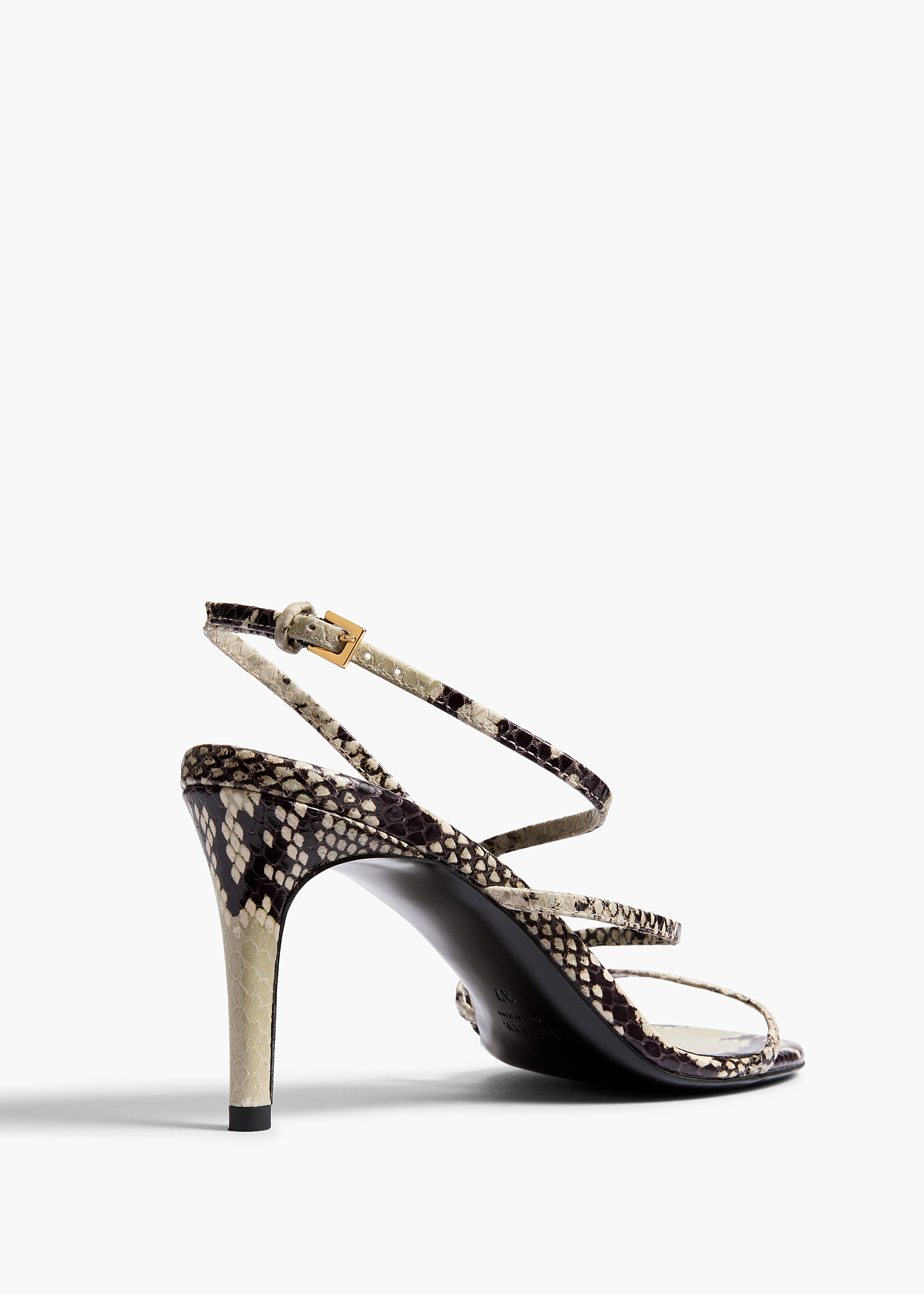 Loop Sandal in Python-Embossed Leather