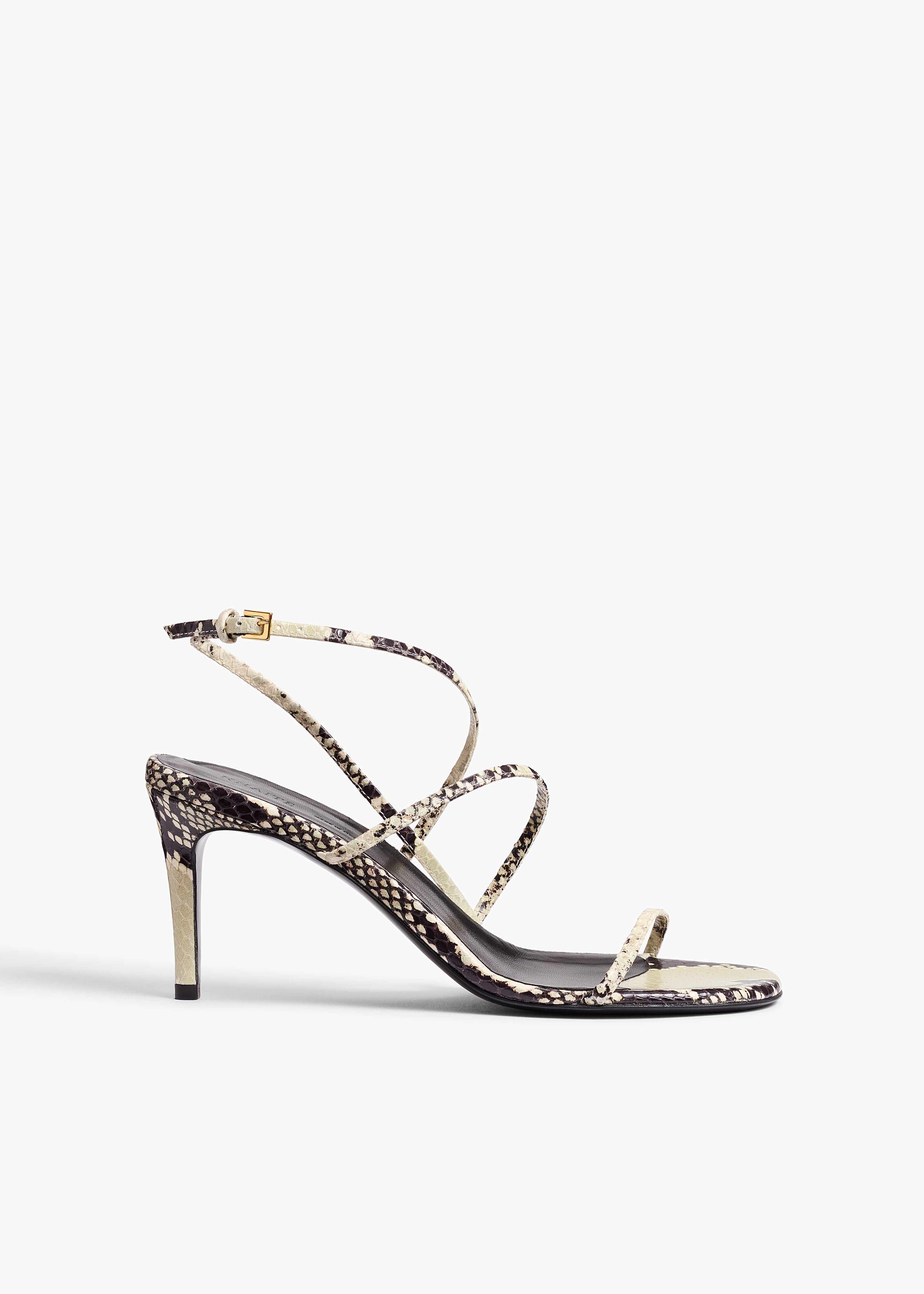 Loop Sandal in Python-Embossed Leather