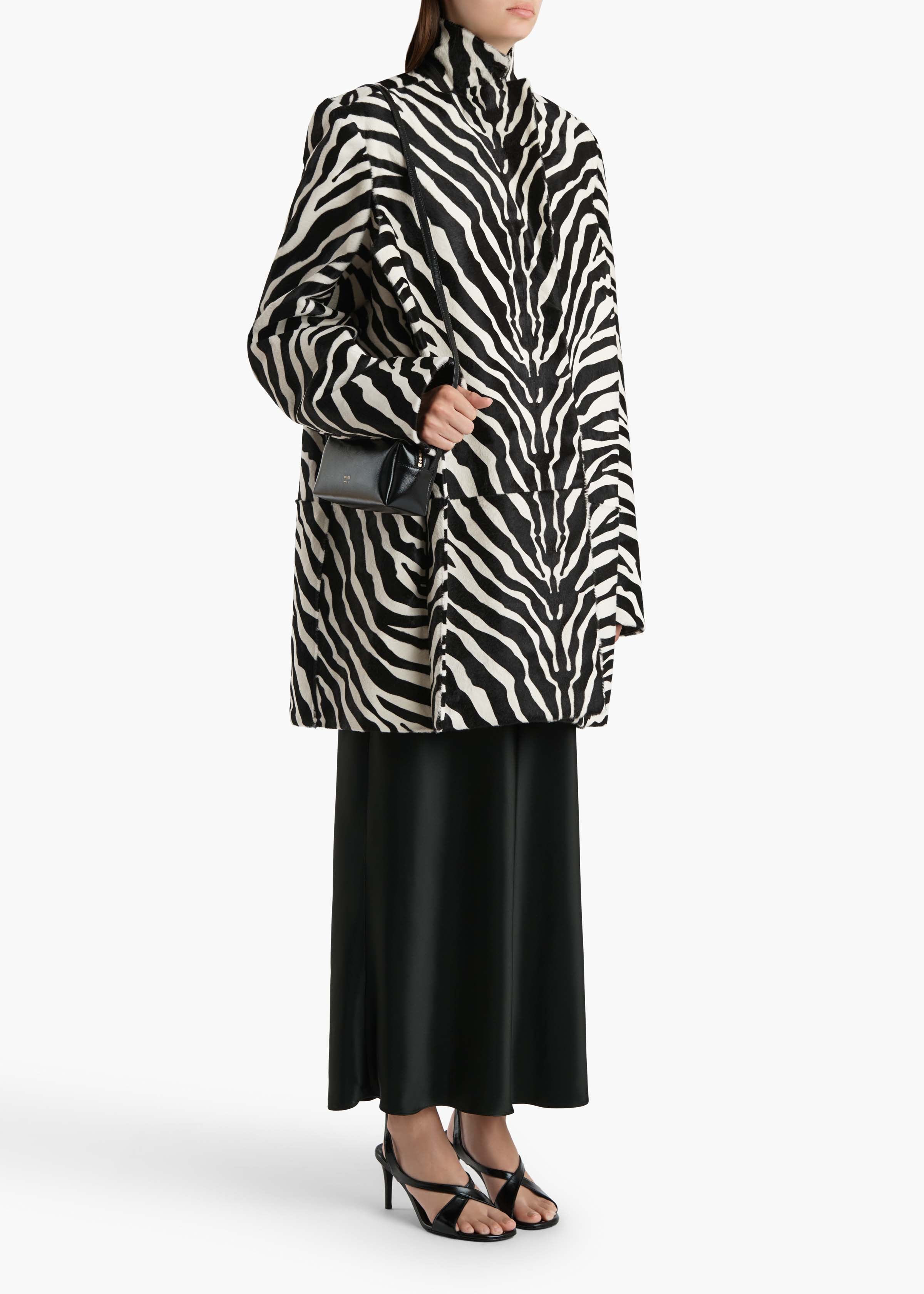 Lorel Coat in Zebra Print Haircalf – KHAITE