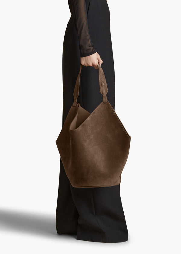 Medium Lotus Tote in Cedar Suede