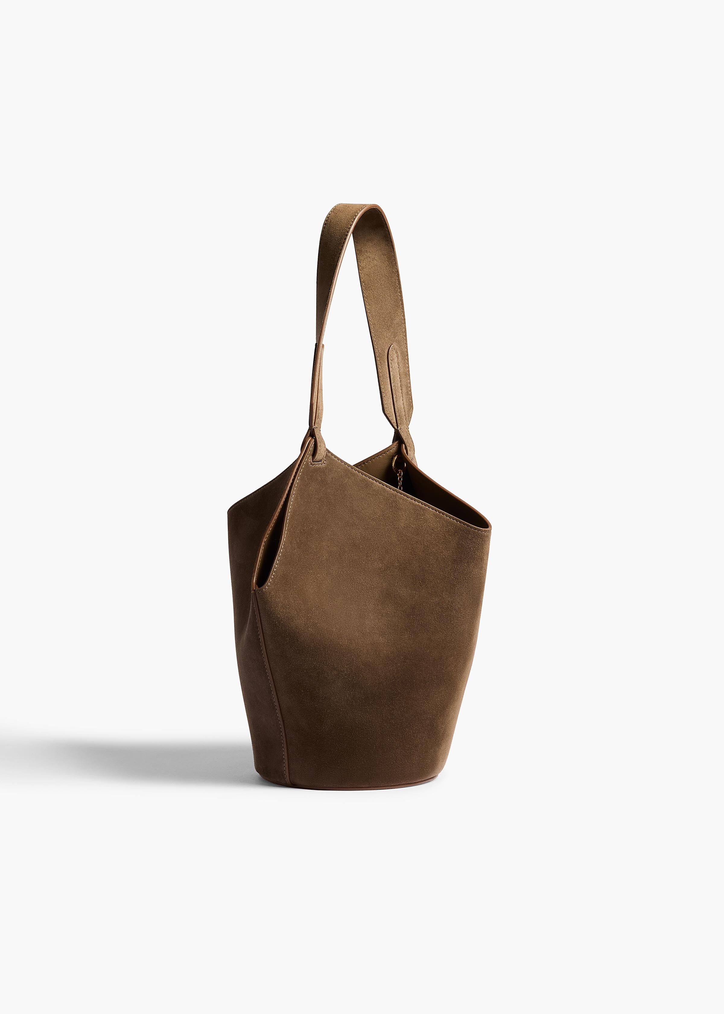 Mini Lotus Tote in Cedar Suede – KHAITE