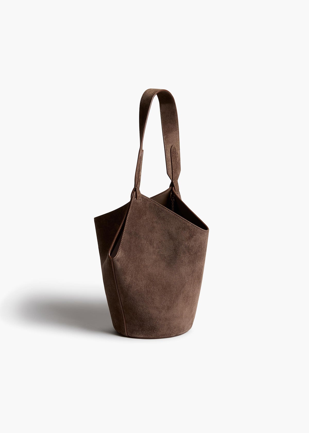 KHAITE  - Mini Lotus Tote in Cedar Suede