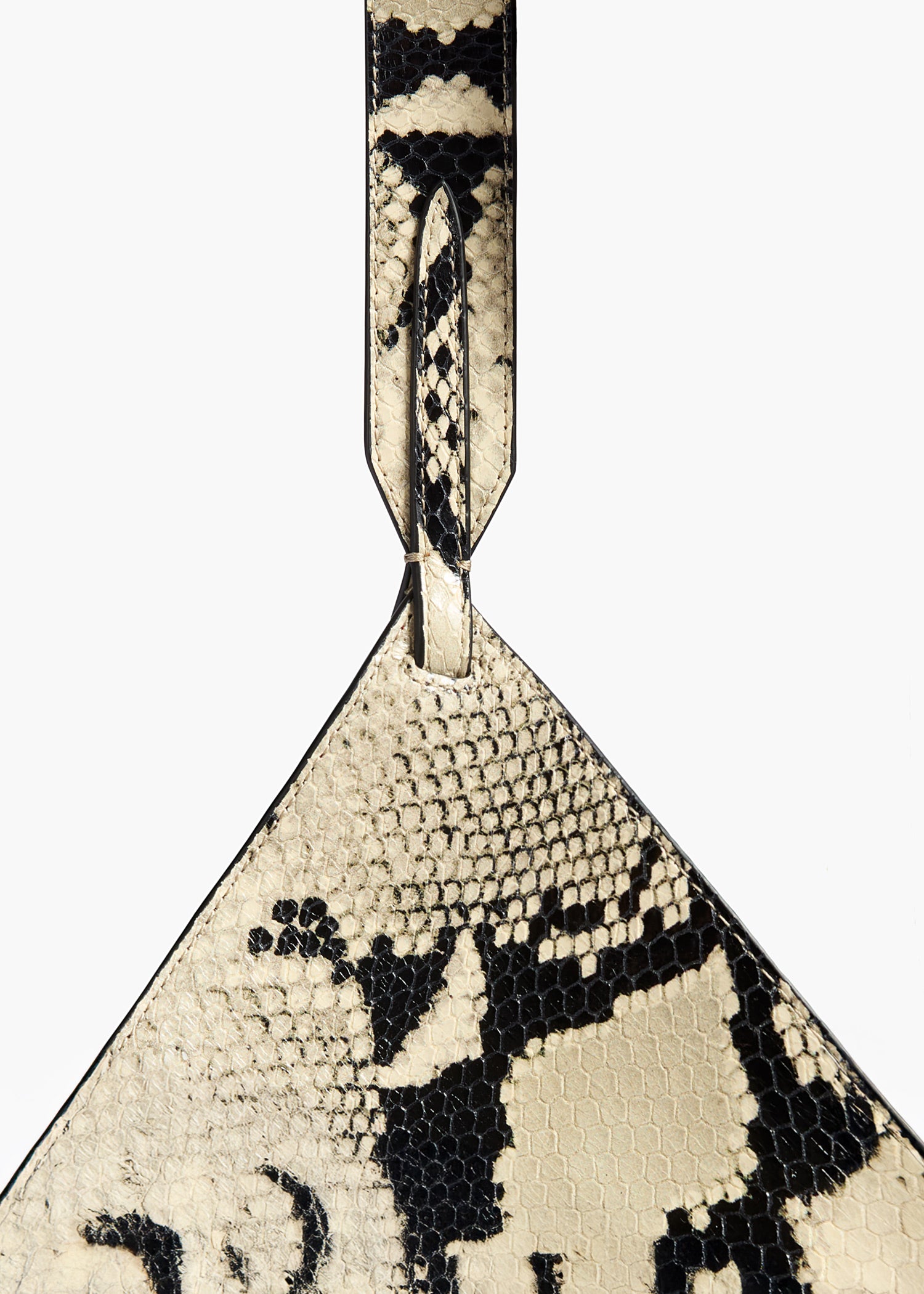 Mini Lotus Tote in Python-Embossed Leather