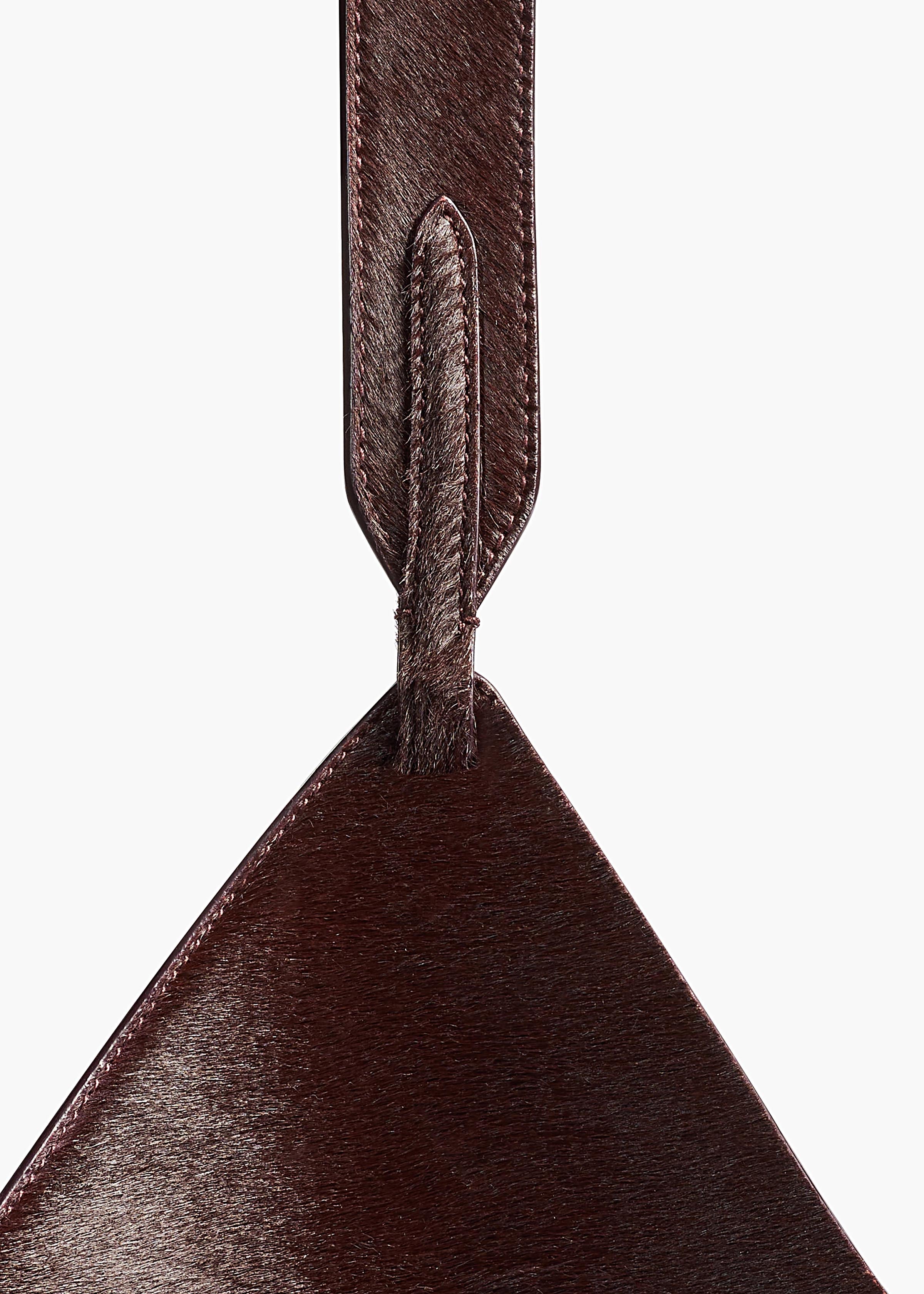 Mini Lotus Tote in Rouge Noir Suede and Haircalf