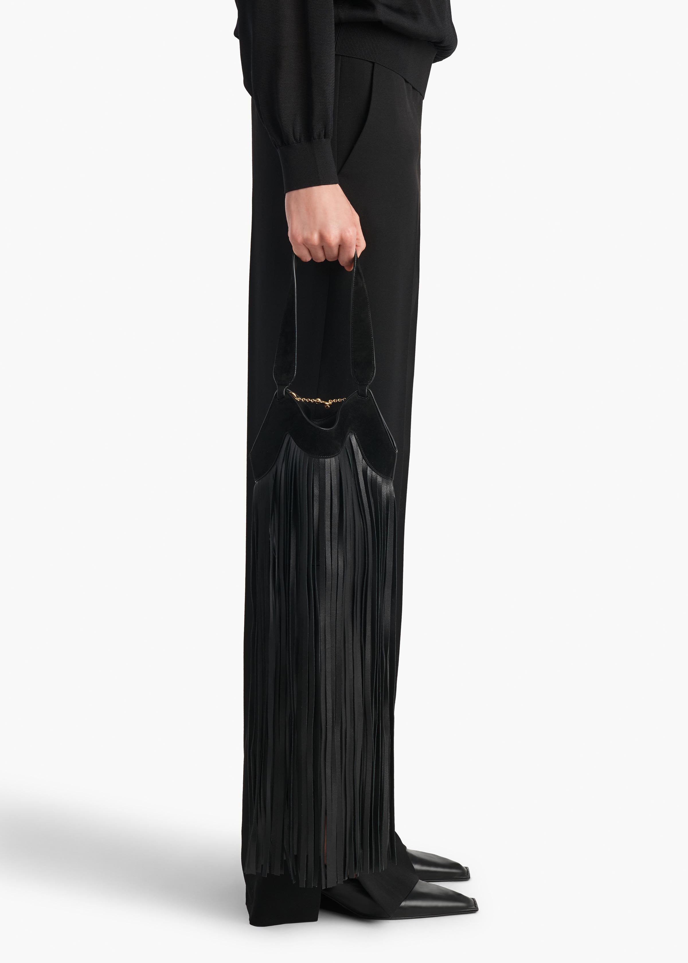 LOTUS NANO FRINGE TOTE BLACK H2064 1054 200 E