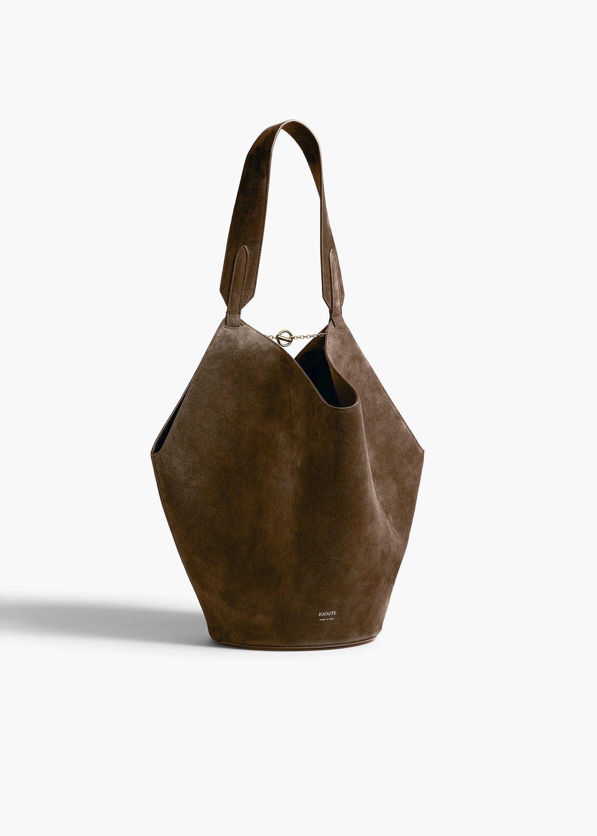 Small Lotus Tote in Cedar Suede – KHAITE