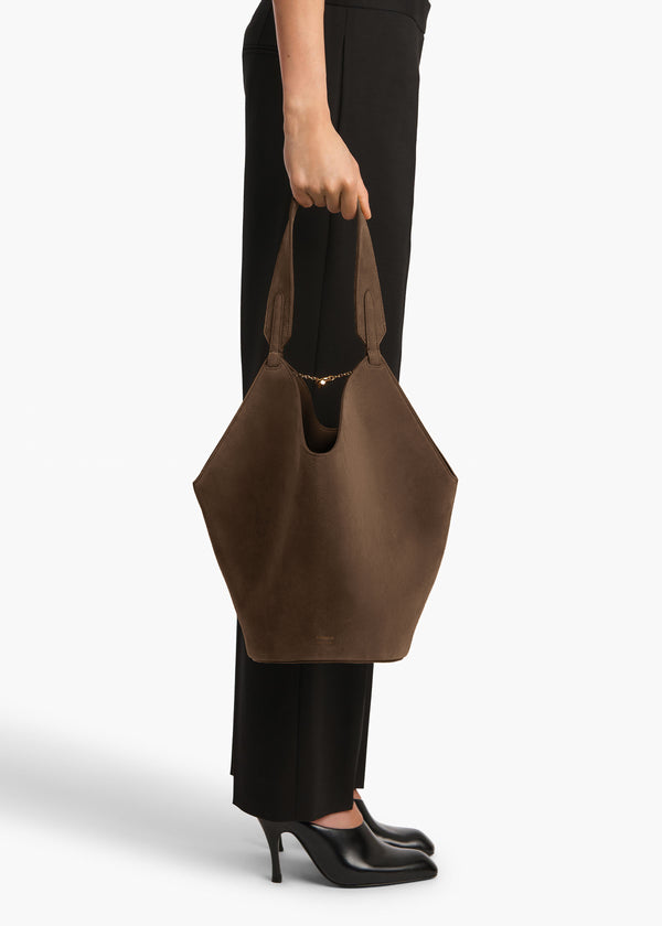 Small Lotus Tote in Cedar Suede