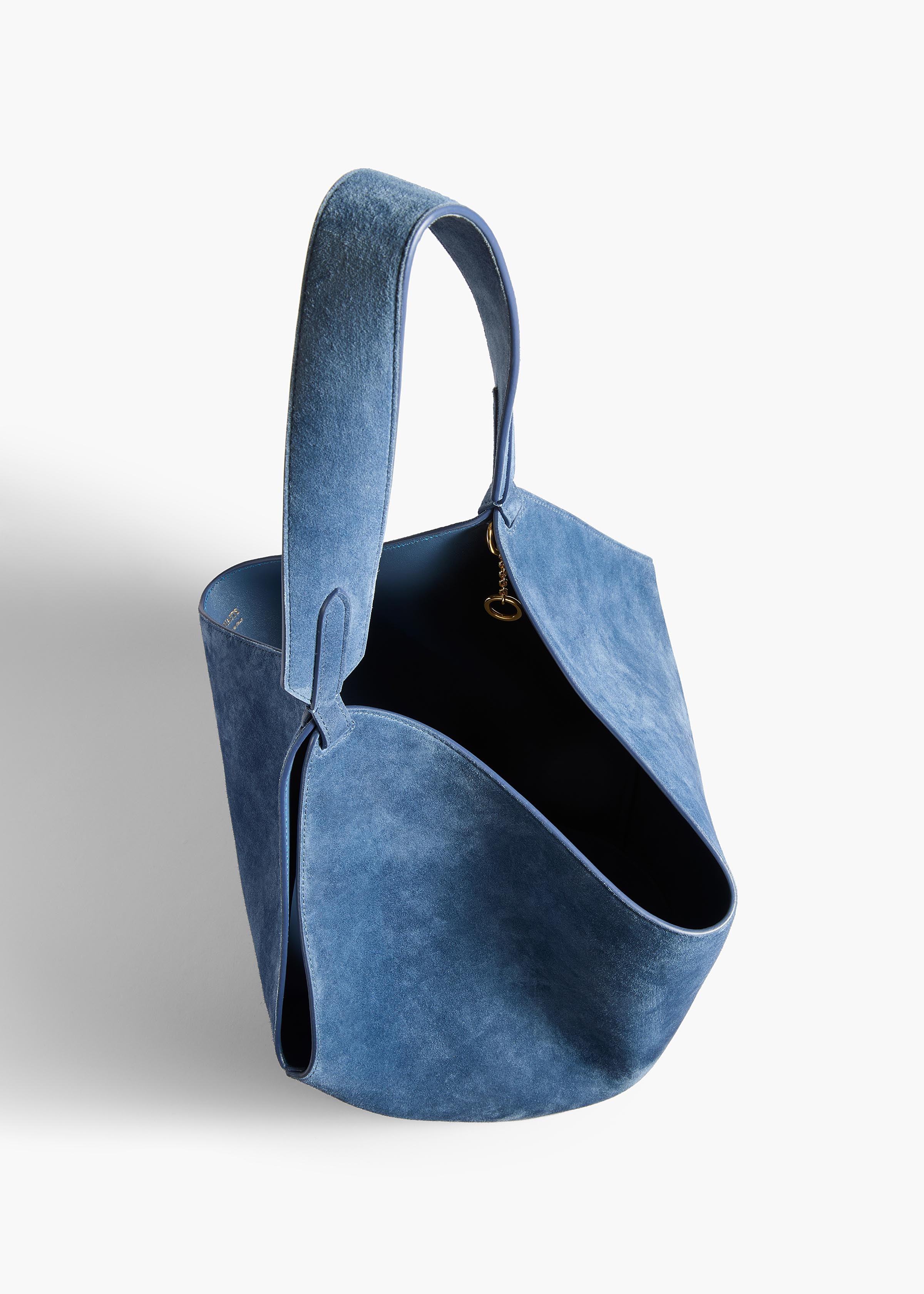 KHAITE  - Small Lotus Tote in Cloud Iris Suede