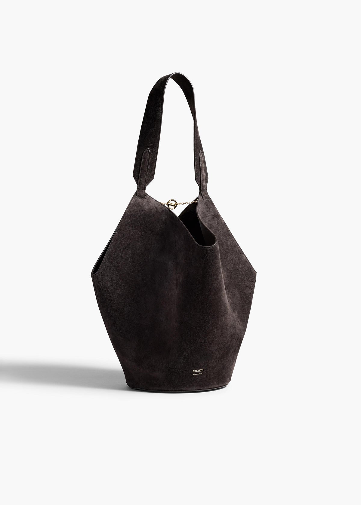 Small Lotus Tote Dark Suede