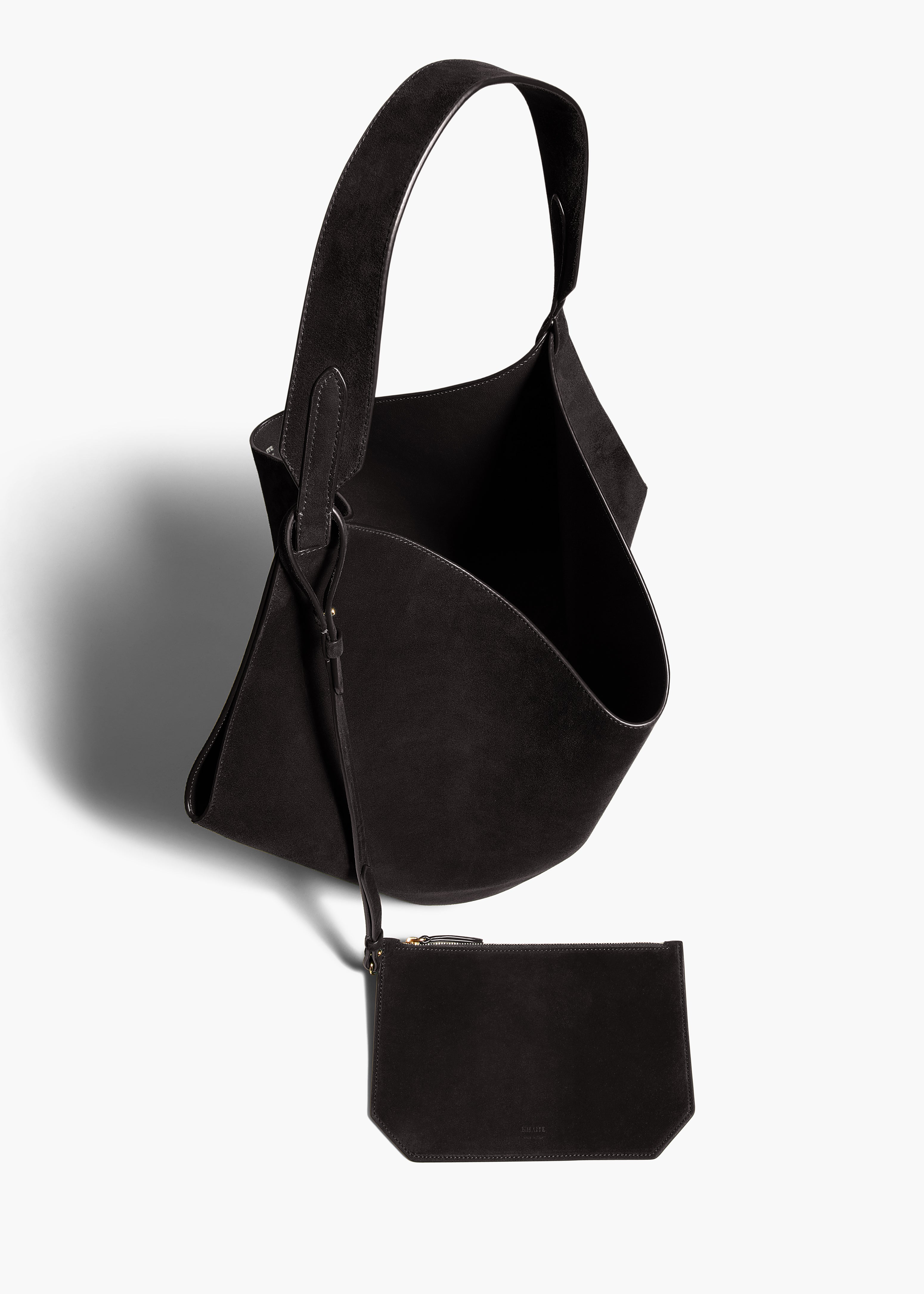 KHAITE LLC - Medium Lotus Tote in Black Suede