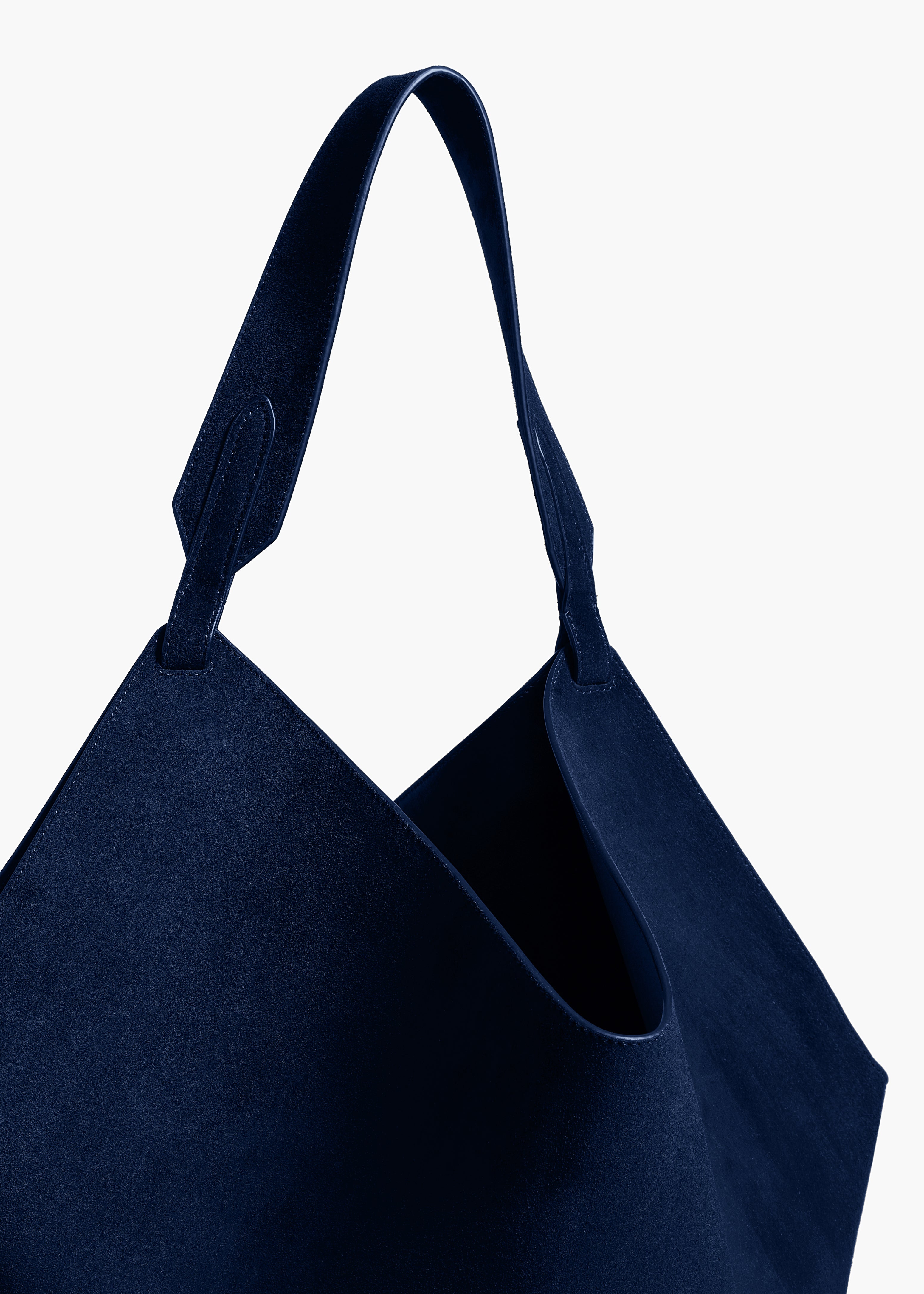 KHAITE  - Medium Lotus Tote in Midnight Suede