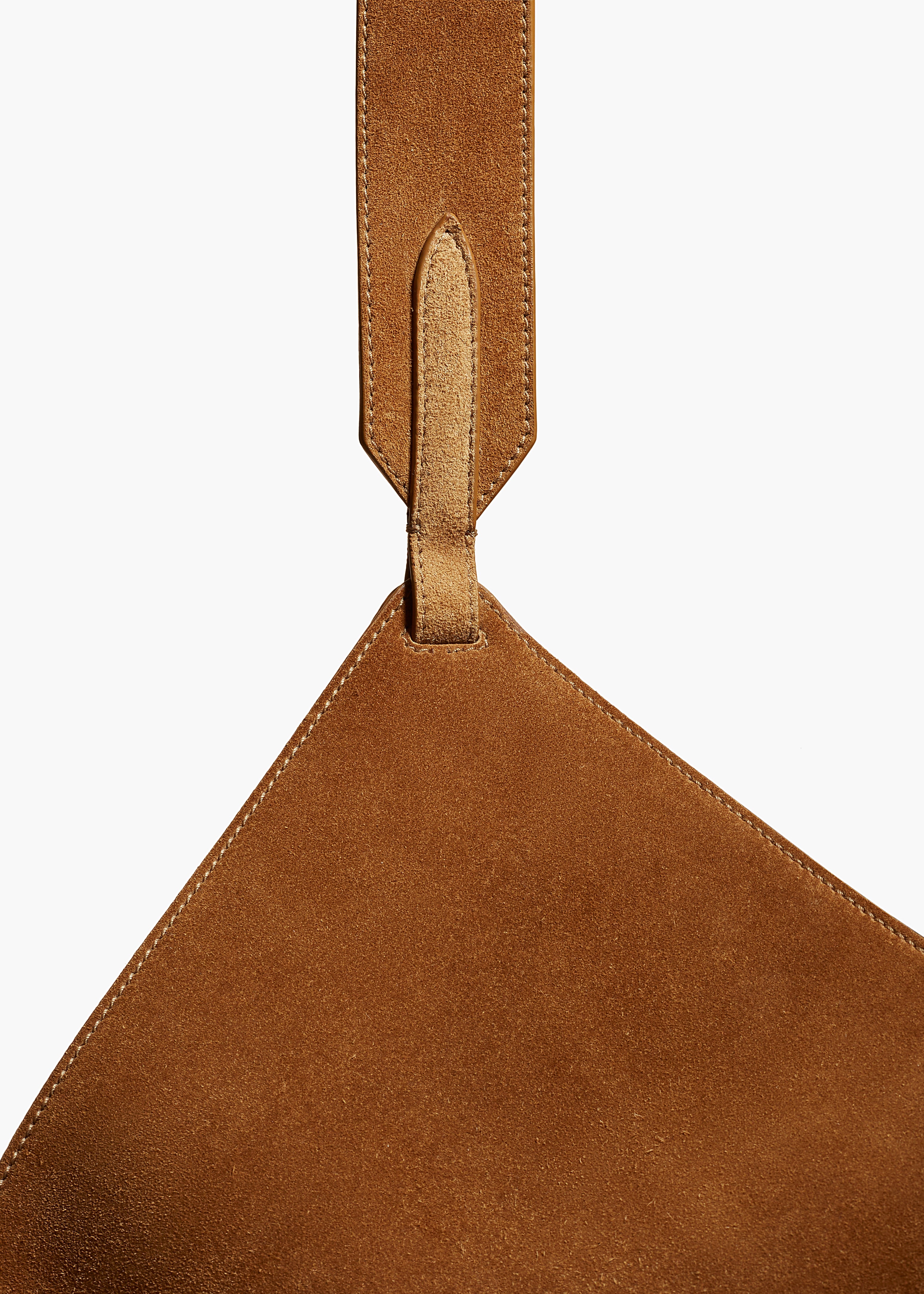 MEDIUM LOTUS HANDBAG IN MUD SUEDE DETAILED VIEW