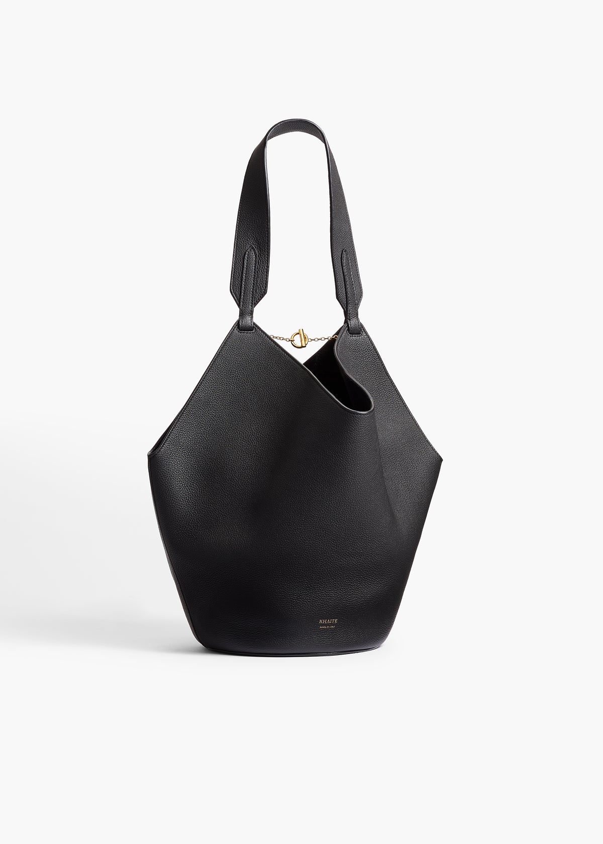 Small Lotus Tote Pebbled Leather