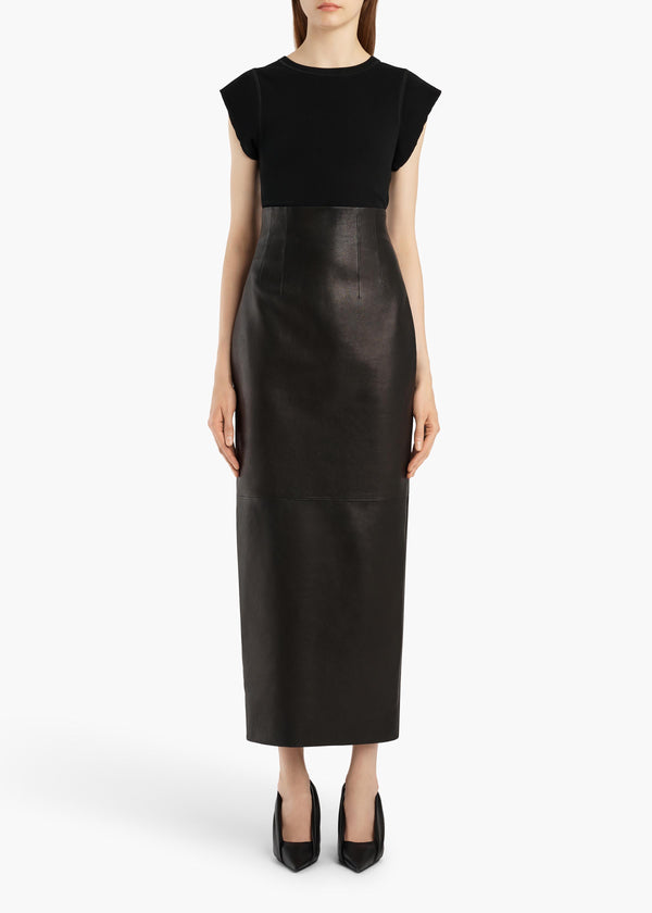 Loxley Skirt in Black Leather