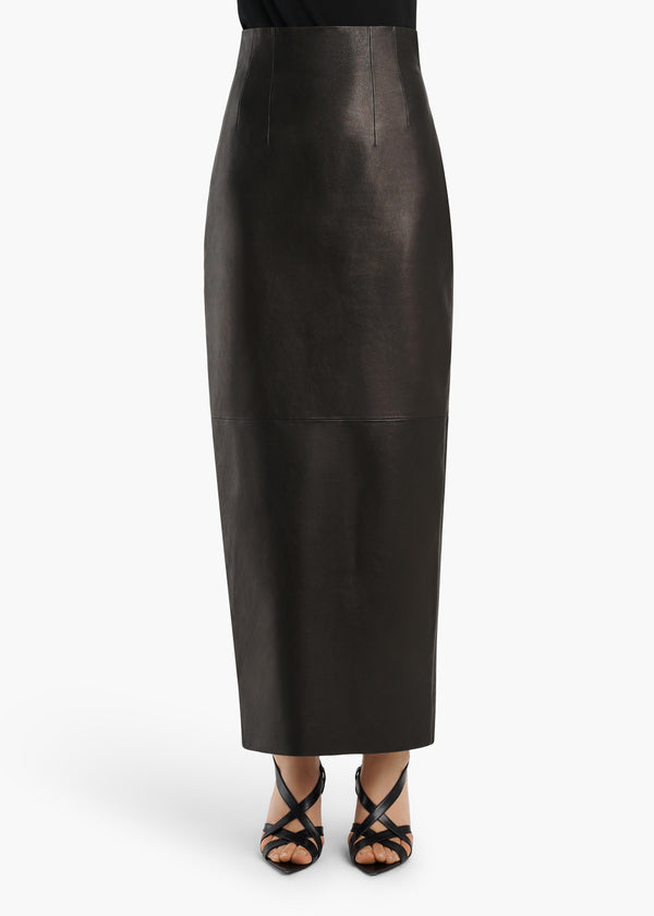 Loxley Skirt in Black Leather