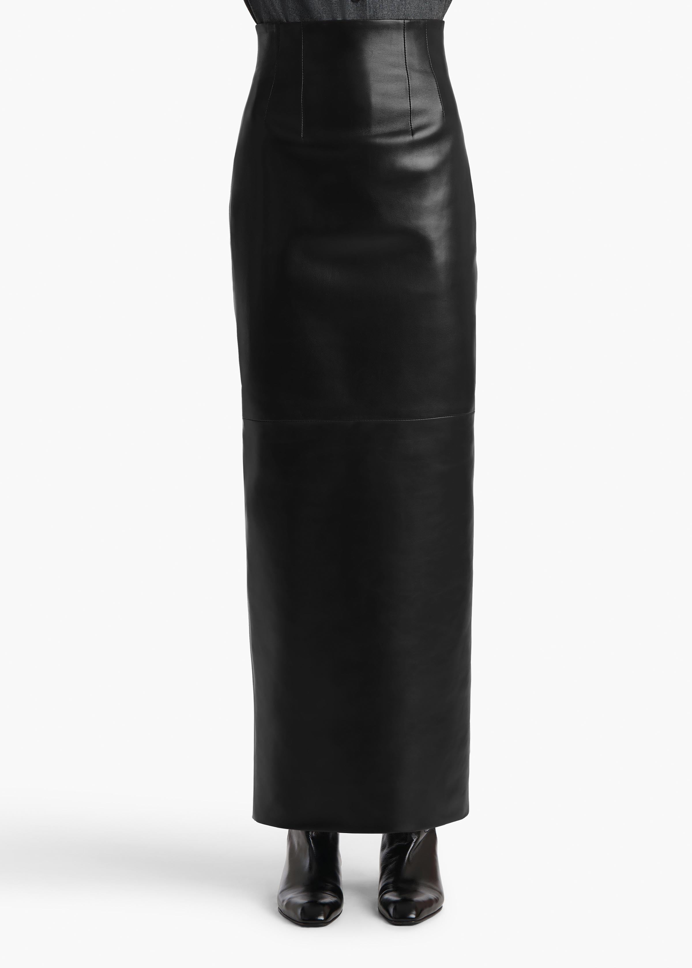 Loxley Skirt in Black Leather – KHAITE