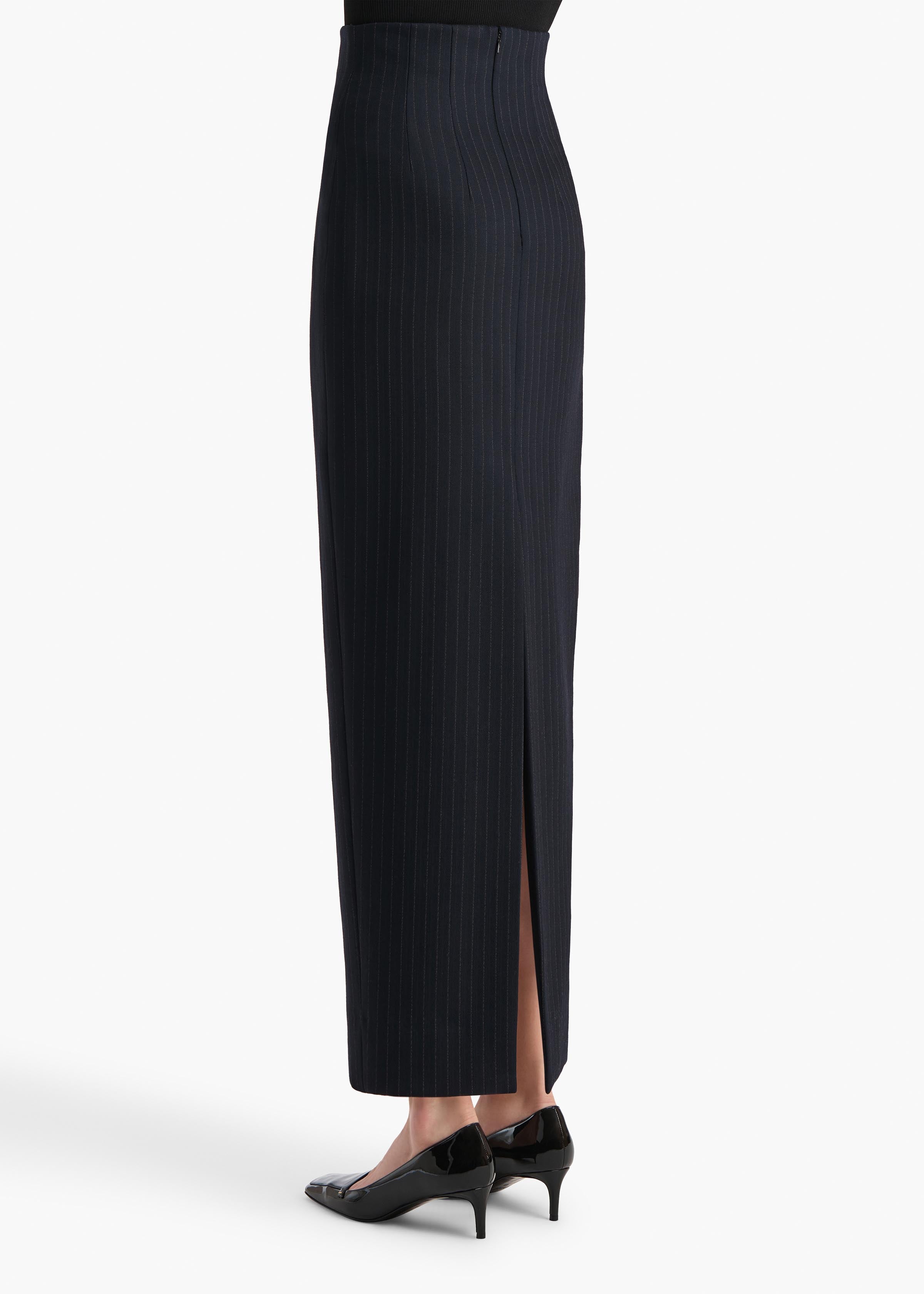 Loxley Skirt in Navy and White Stripe
