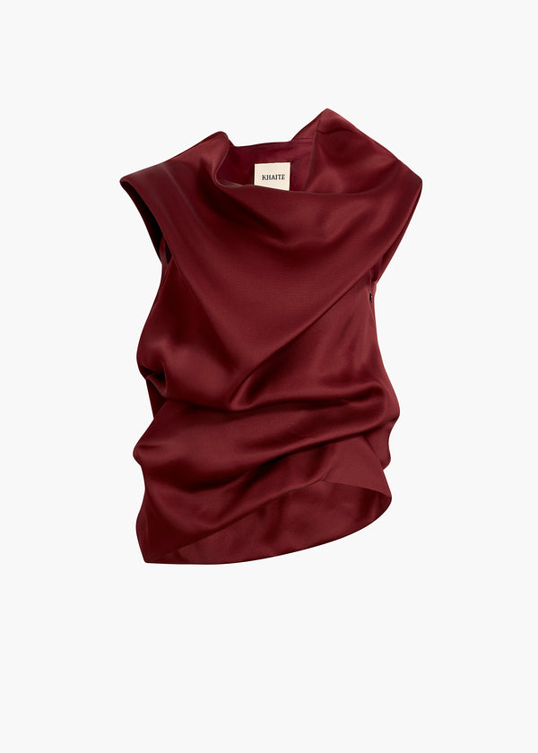 Luola Top in Oxblood