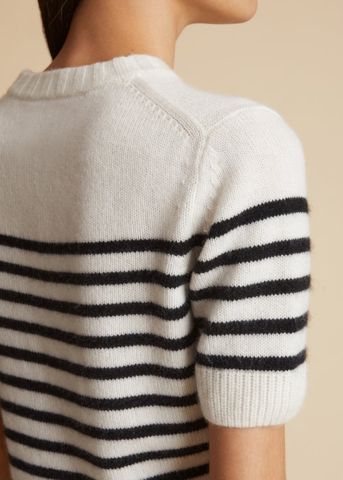 The Luphia Sweater in Glaze and Black Stripe