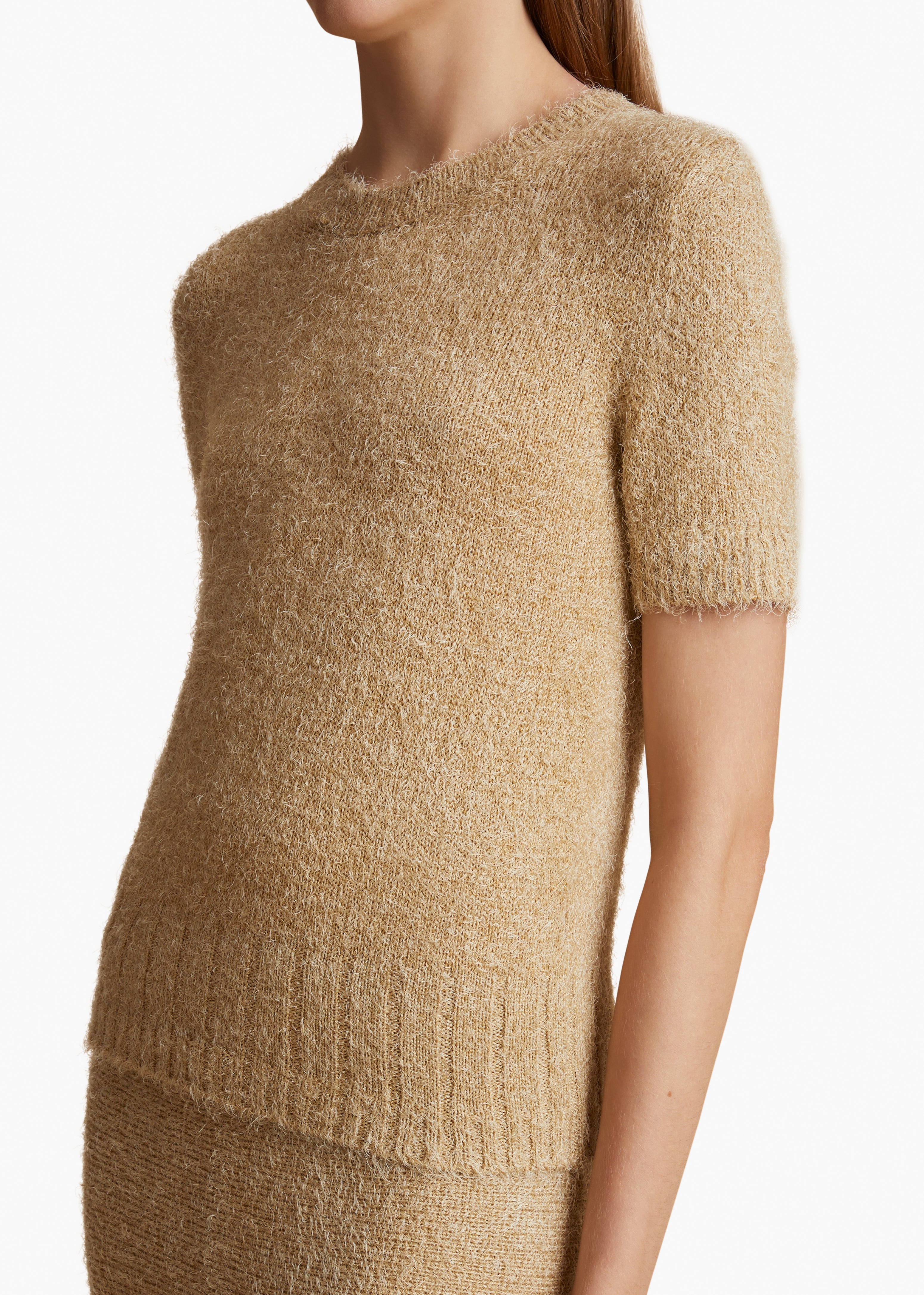 LUPHIA SWEATER IN WHEAT DETAILED VIEW 1