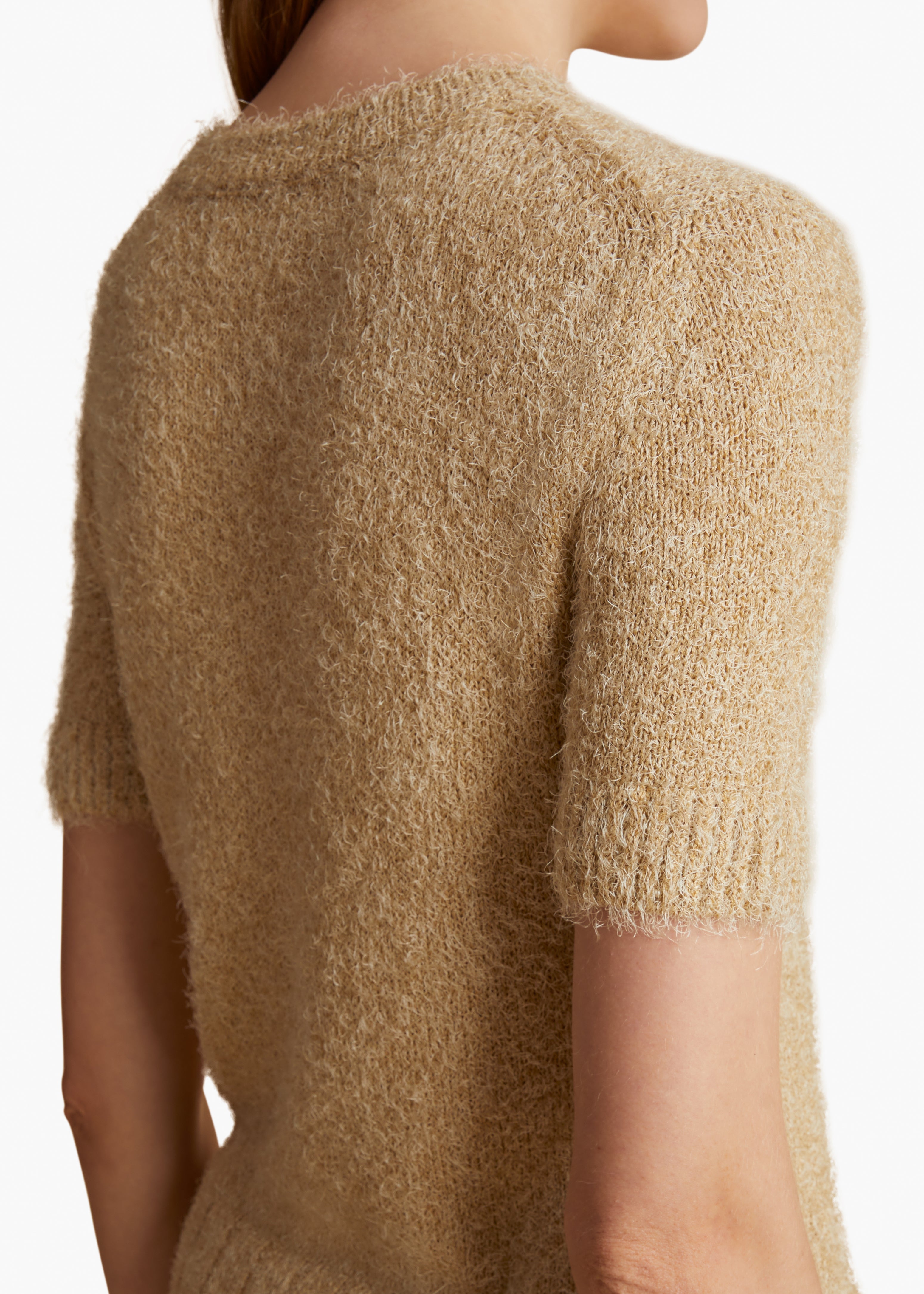 LUPHIA SWEATER IN WHEAT DETAILED VIEW 2