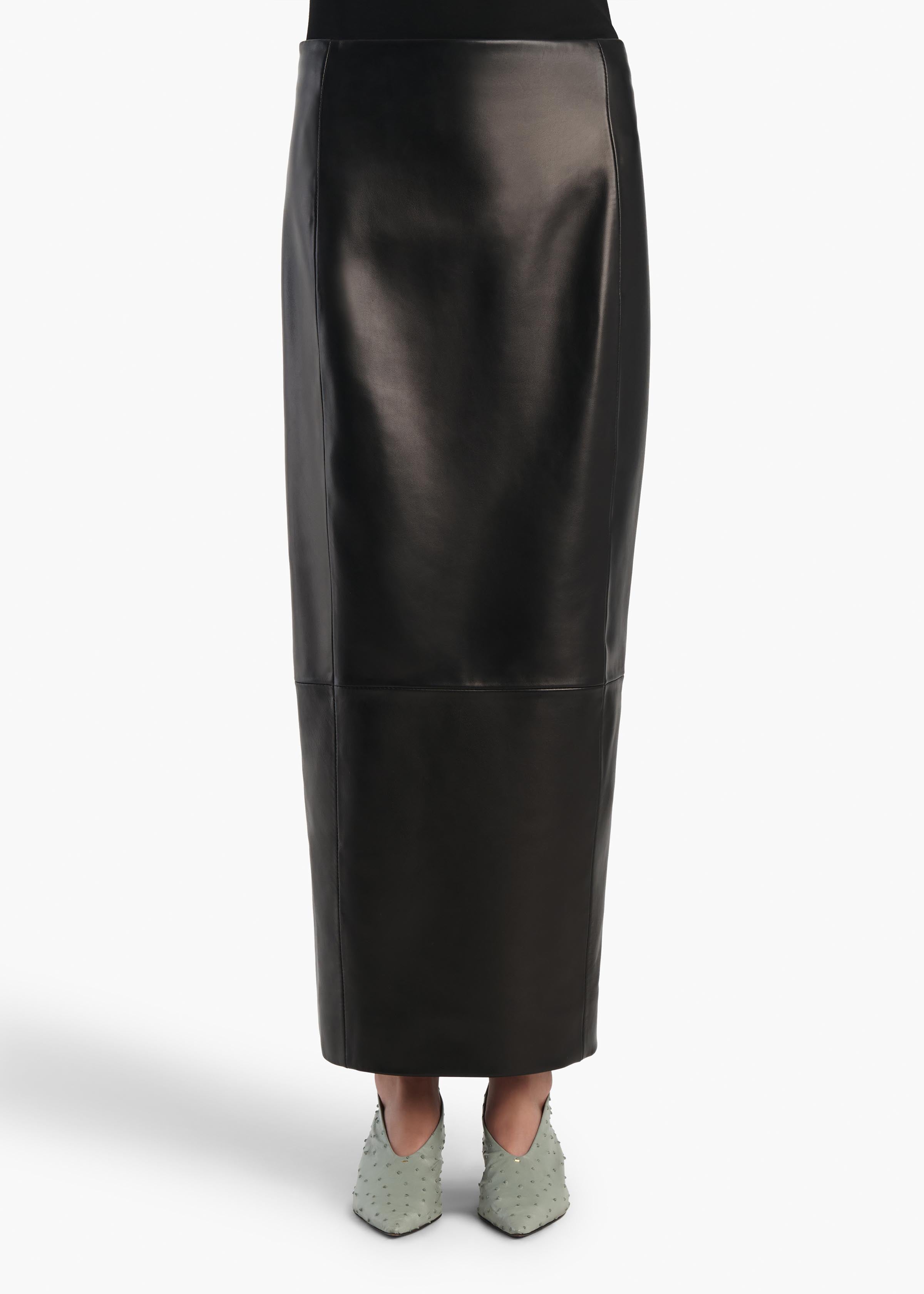 Lyle Skirt in Black Leather
