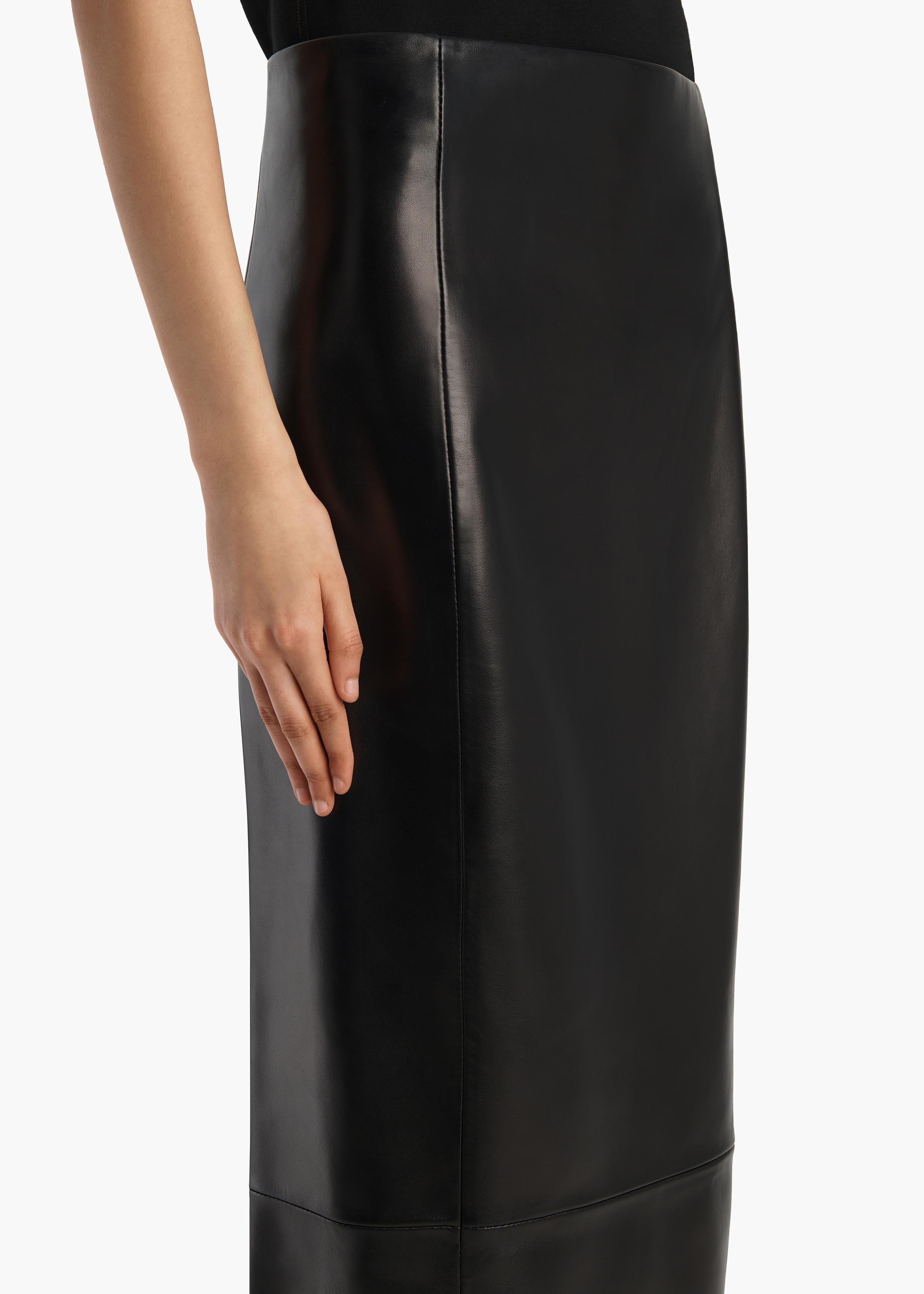 Lyle Skirt in Black Leather