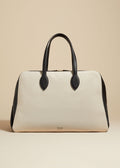 The Large Maeve Weekender Bag in Natural and Black Leather