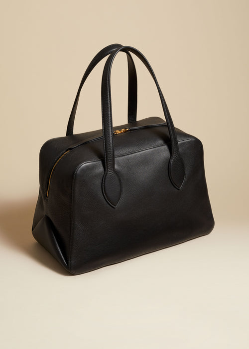 The Medium Maeve Bag in Black Pebbled Leather– KHAITE
