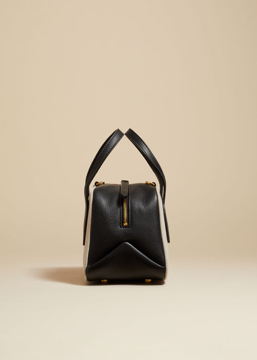 The Small Maeve Crossbody Bag in Natural and Black Leather– KHAITE