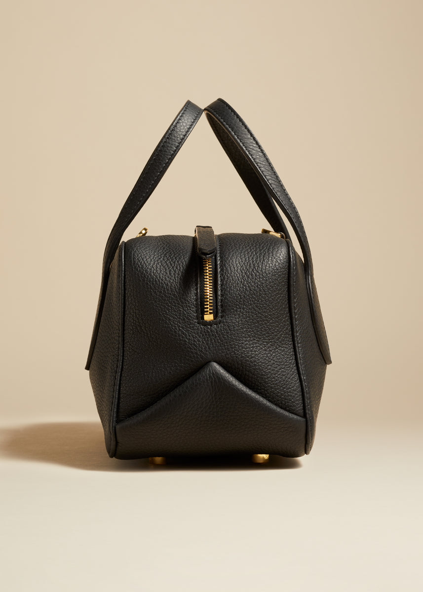 The Small Maeve Crossbody Bag in Black Pebbled Leather– KHAITE