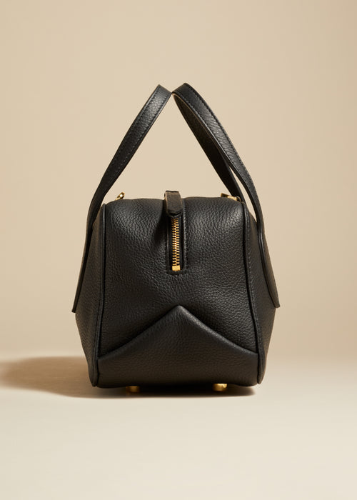 The Small Maeve Crossbody Bag in Black Pebbled Leather