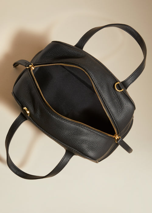 The Small Maeve Crossbody Bag in Black Pebbled Leather