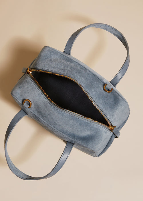 The Small Maeve Crossbody in Lead Suede
