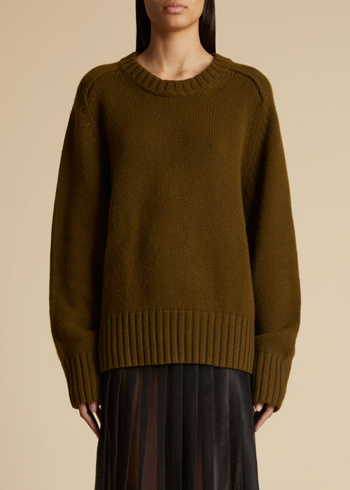 The Mae Sweater in Avocado