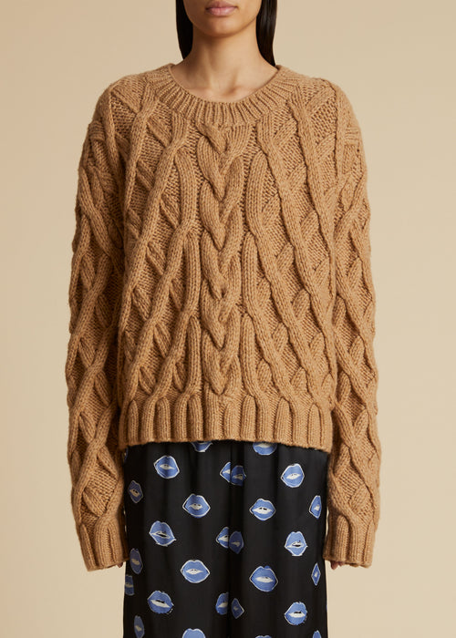 The Mae Sweater in Camel