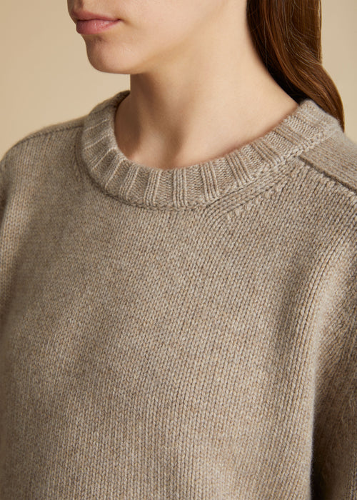 The Mae Sweater in Light Clay