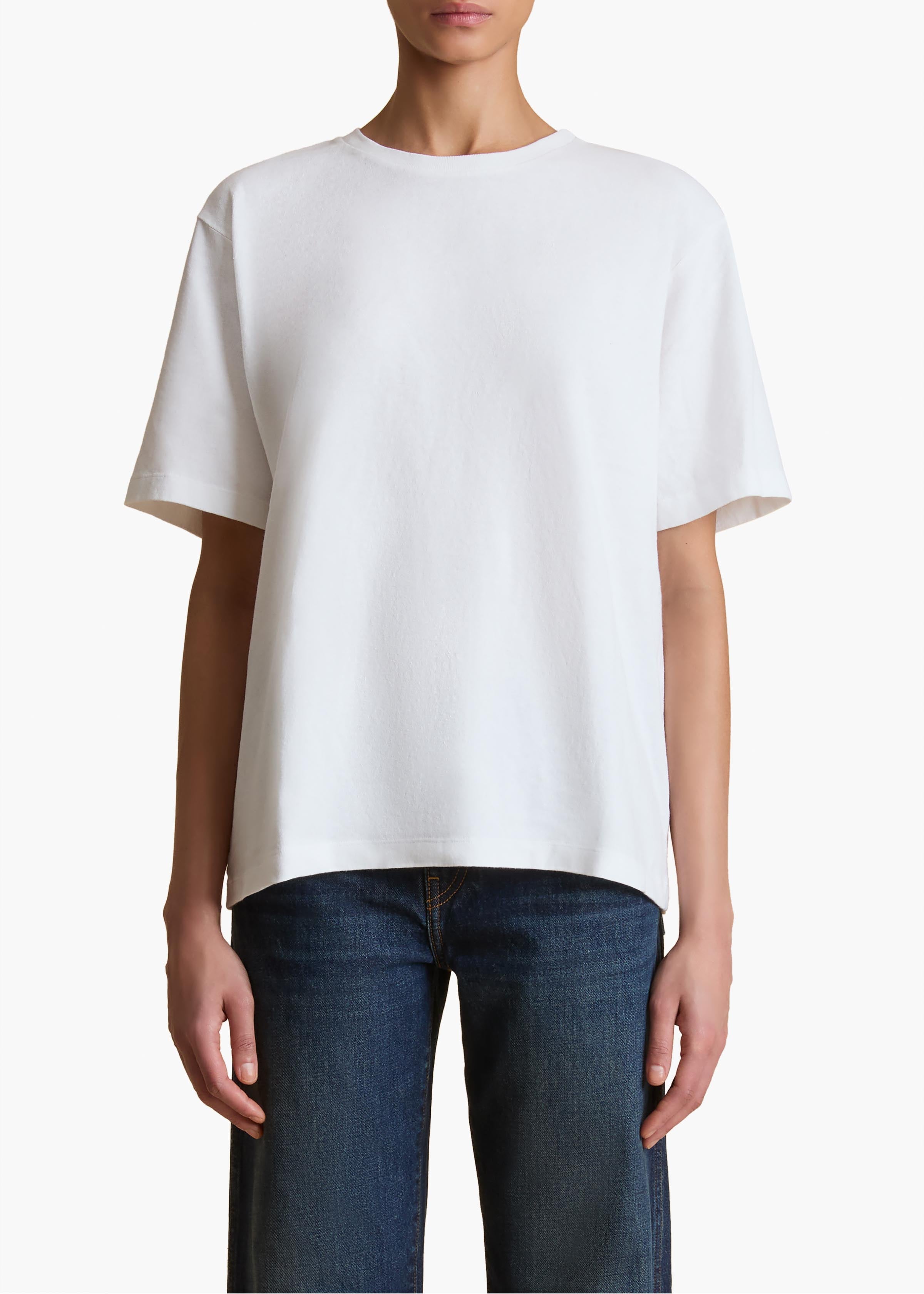 MAE T-SHIRT IN WHITE FRONT VIEW