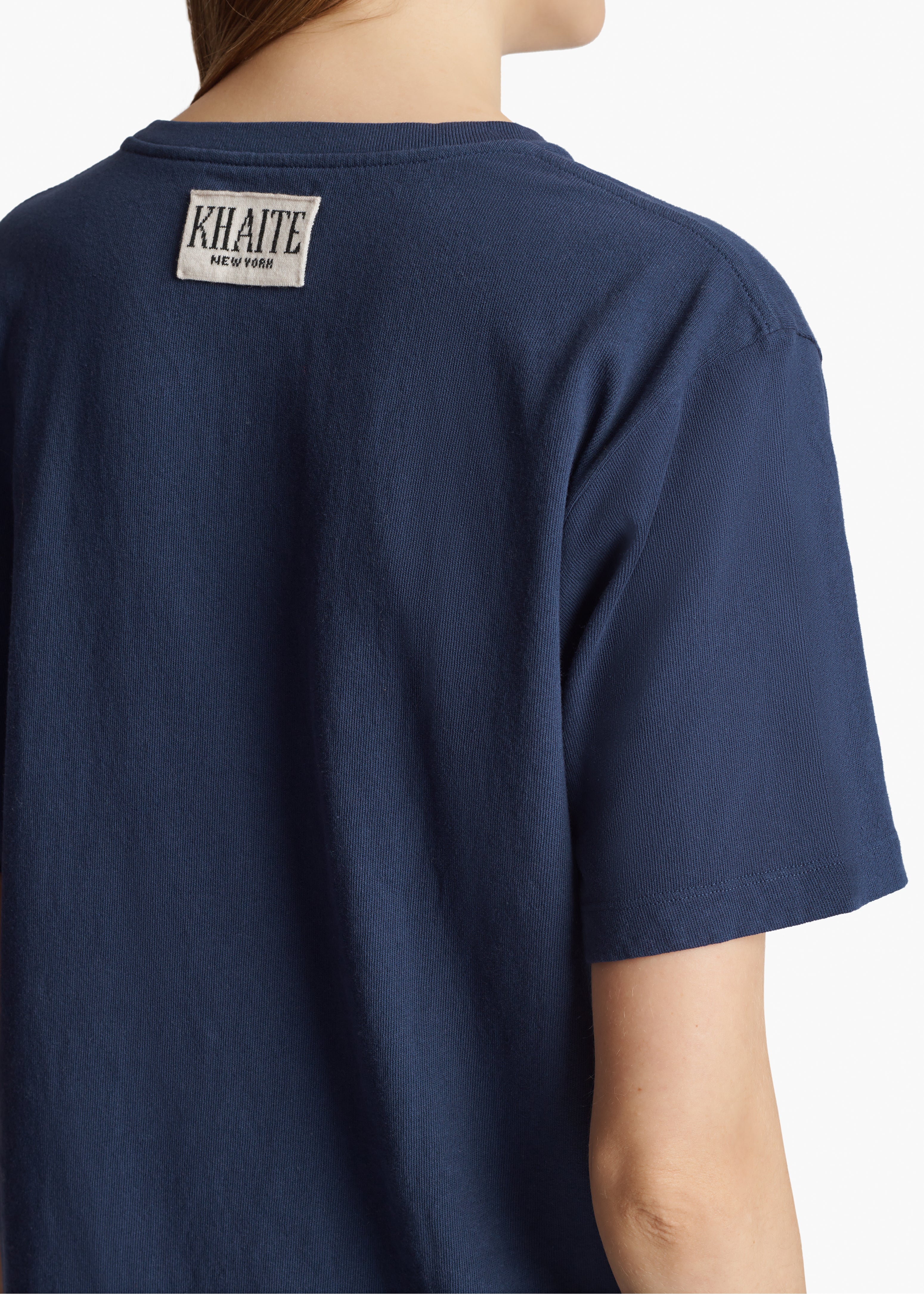 MAE T SHIRT IN NAVY DETAILED VIEW 3