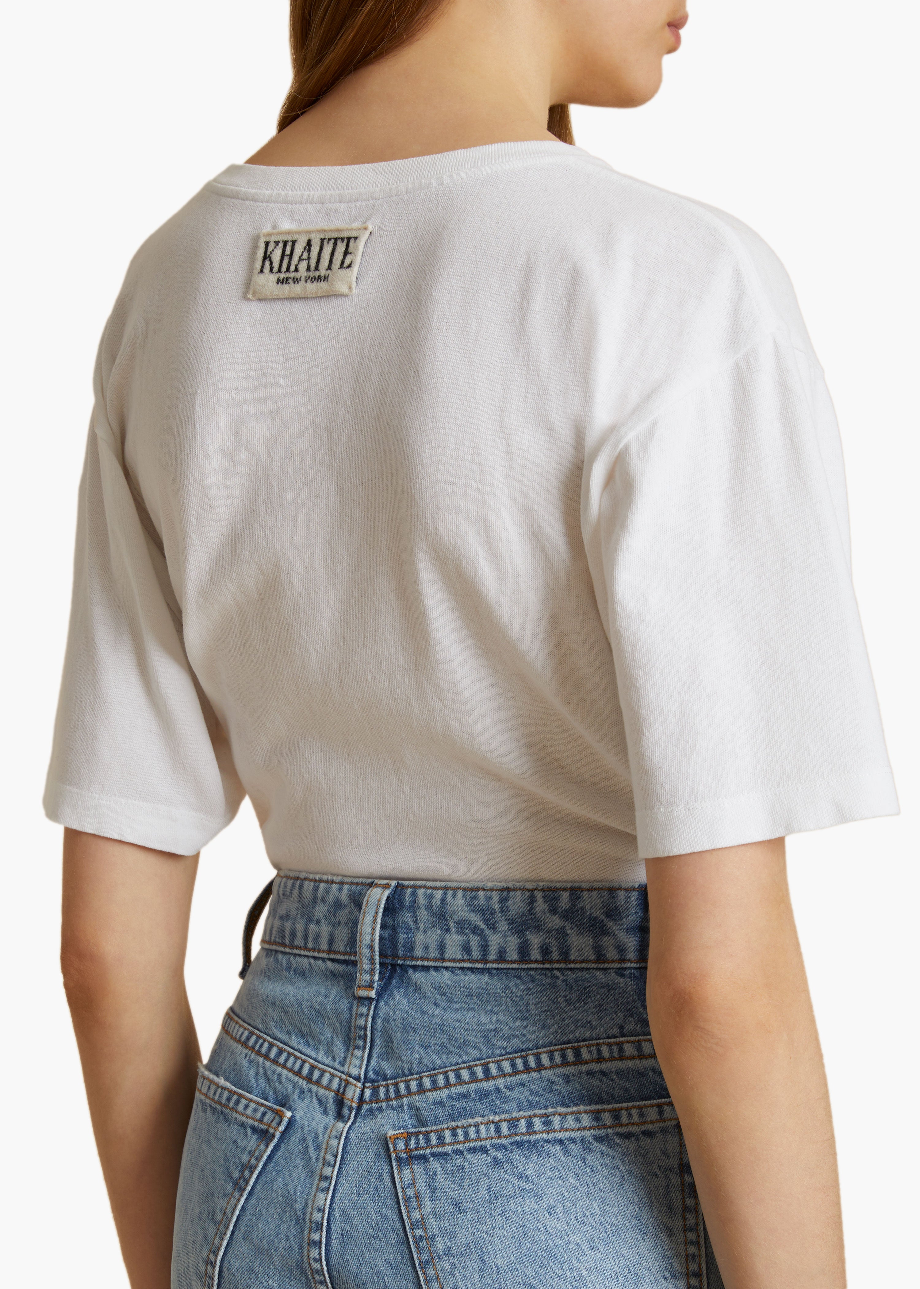 MAE T SHIRT IN WHITE DETAILED VIEW 2