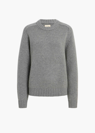 Mae Sweater in Warm Grey FLAT VIEW