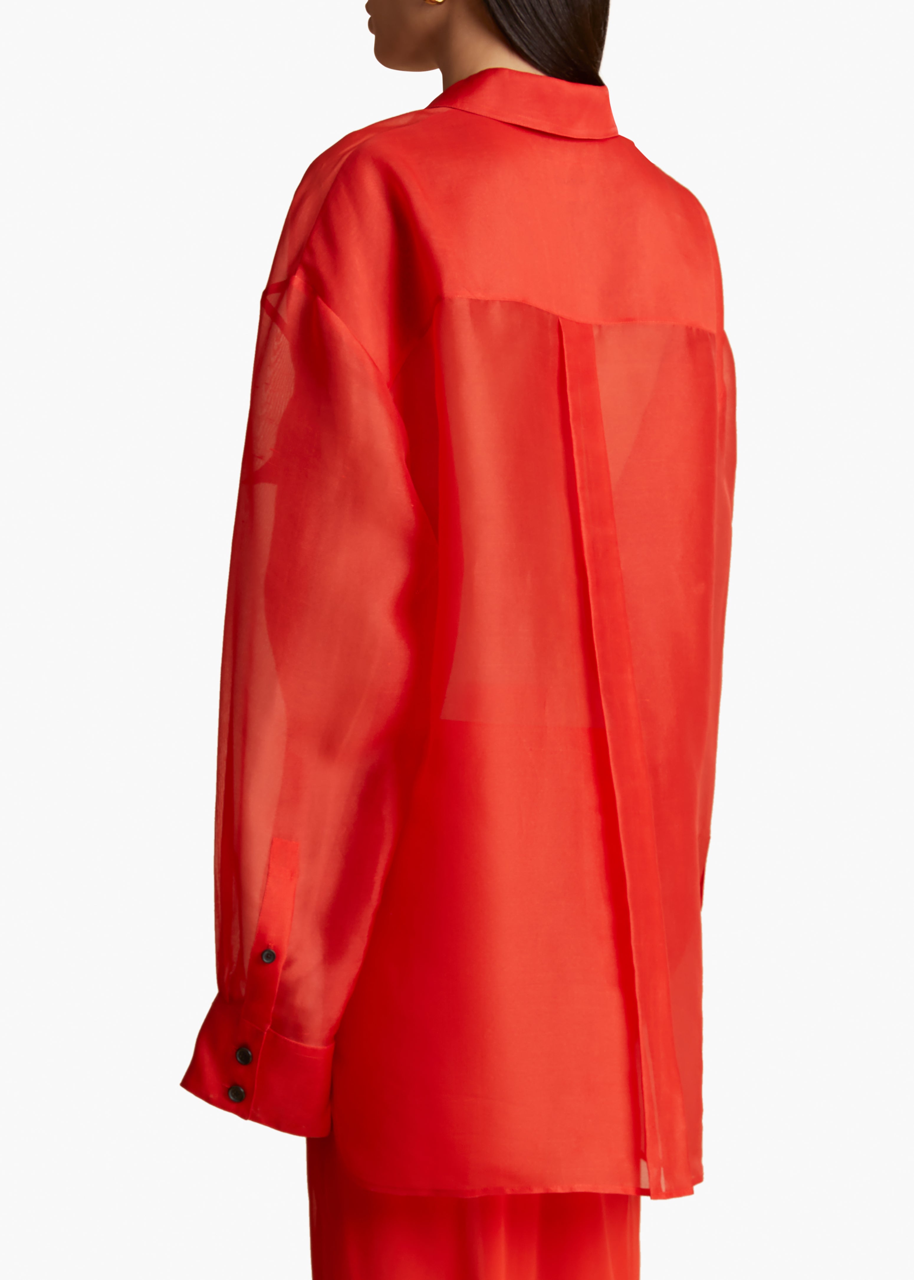 Mahmet Top in Fire Red BACK VIEW